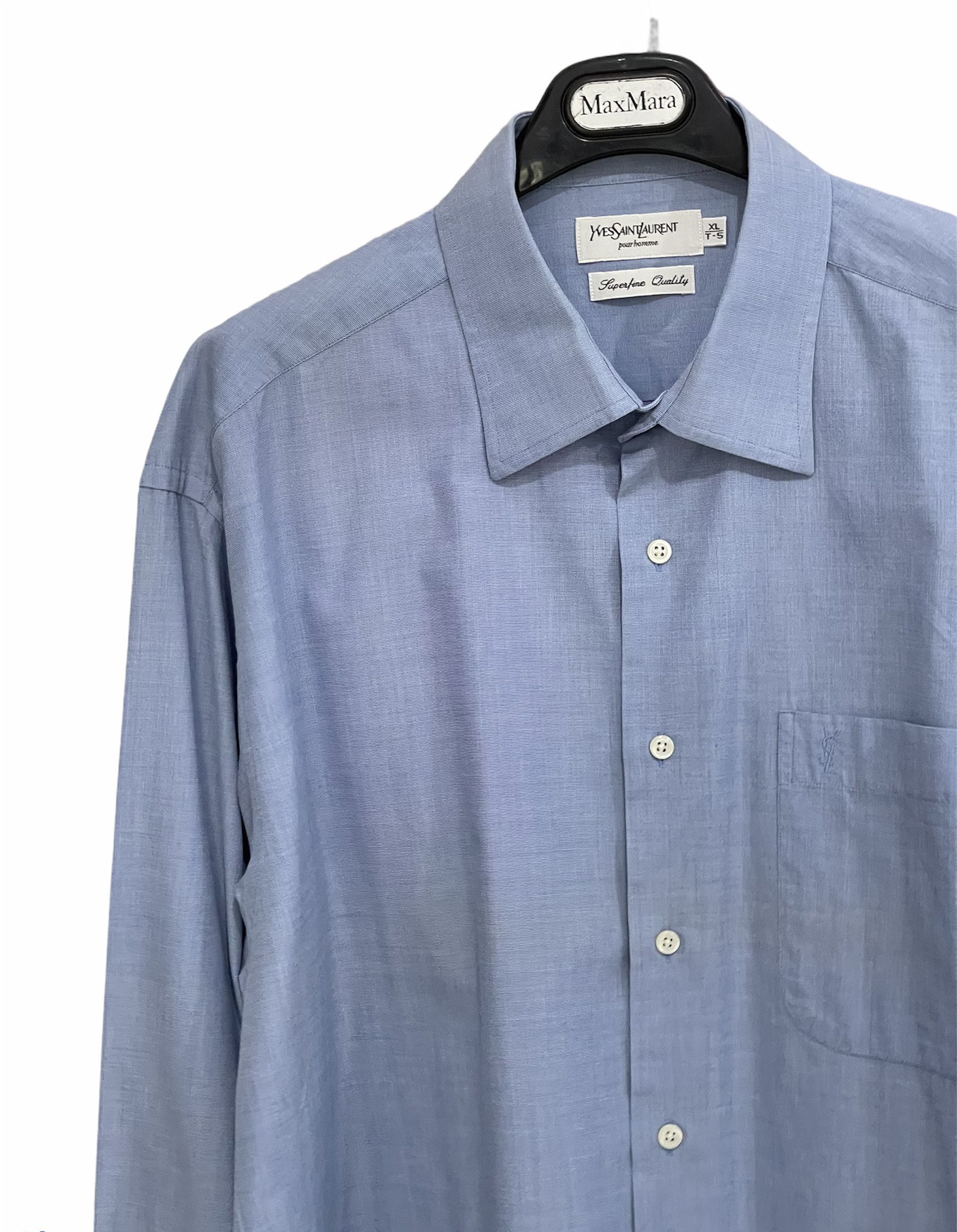 Yves Saint Laurent 🔥 Shirt blue yves Saint Laurent vintage YSL blue Size US XL / EU 56 / 4 - 1 Thumbnail