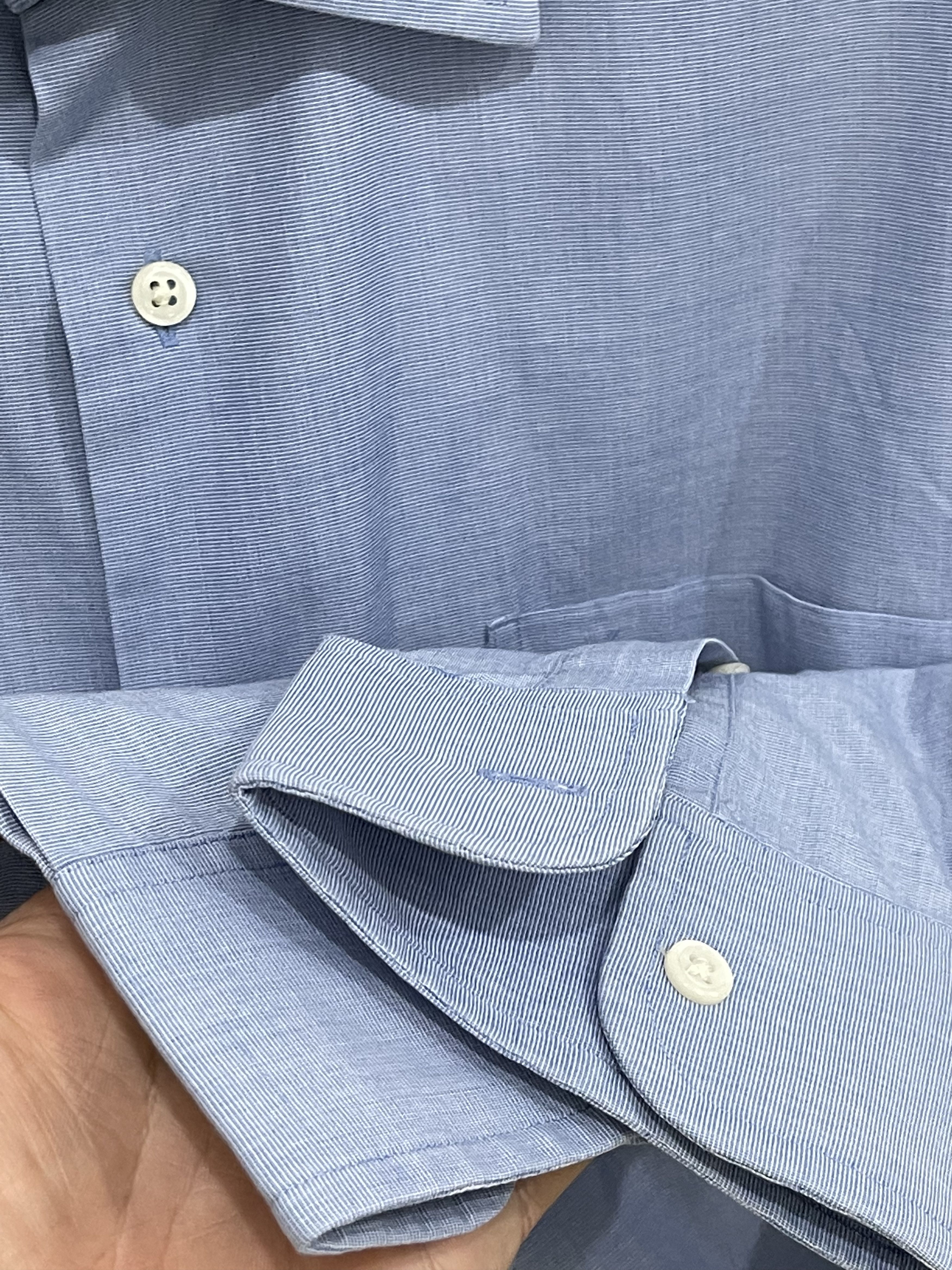Yves Saint Laurent 🔥 Shirt blue yves Saint Laurent vintage YSL blue Size US XL / EU 56 / 4 - 3 Thumbnail