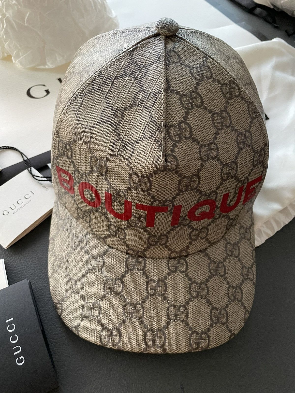 Gucci Rare Brand New Super Runway Limited Edition GG Logo Hat Size ONE SIZE - 2 Thumbnail
