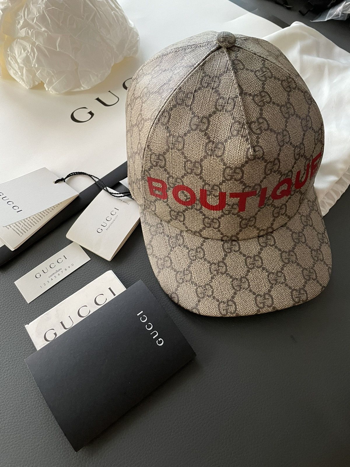 Gucci Rare Brand New Super Runway Limited Edition GG Logo Hat Size ONE SIZE - 9 Thumbnail