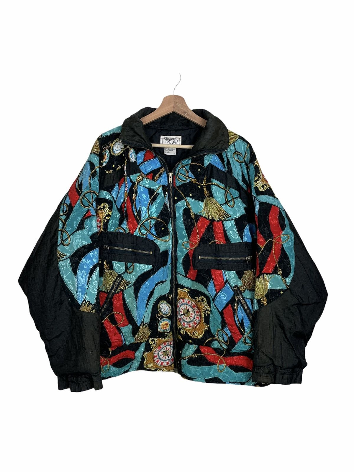 Designer × Studio D'Artisan × Vintage 90s Clipper Bay Baroque Clock Jacket | Versace Style Size US L / EU 52-54 / 3 - 1 Thumbnail