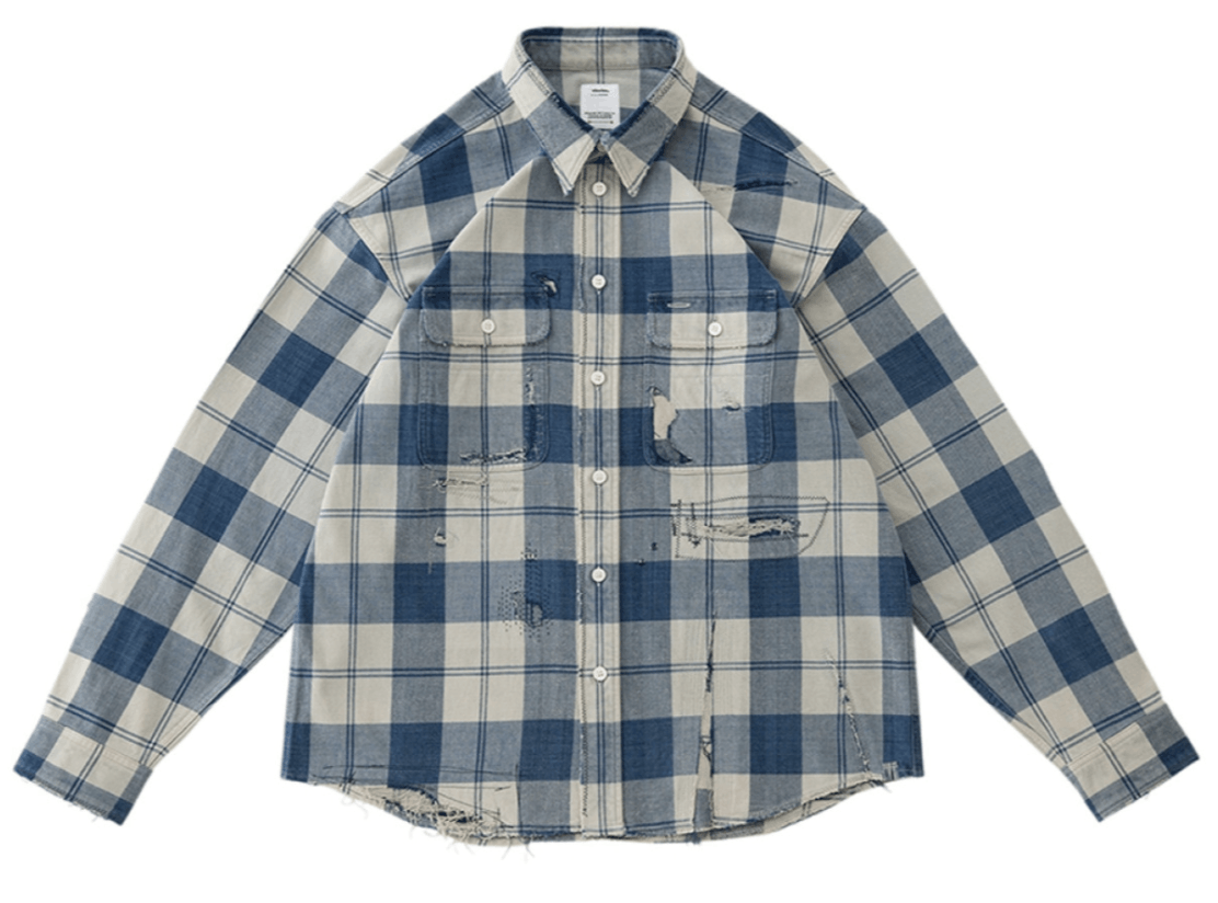 Visvim LUMBER SHIRT L/S CRASH sz 4 ivory | Grailed