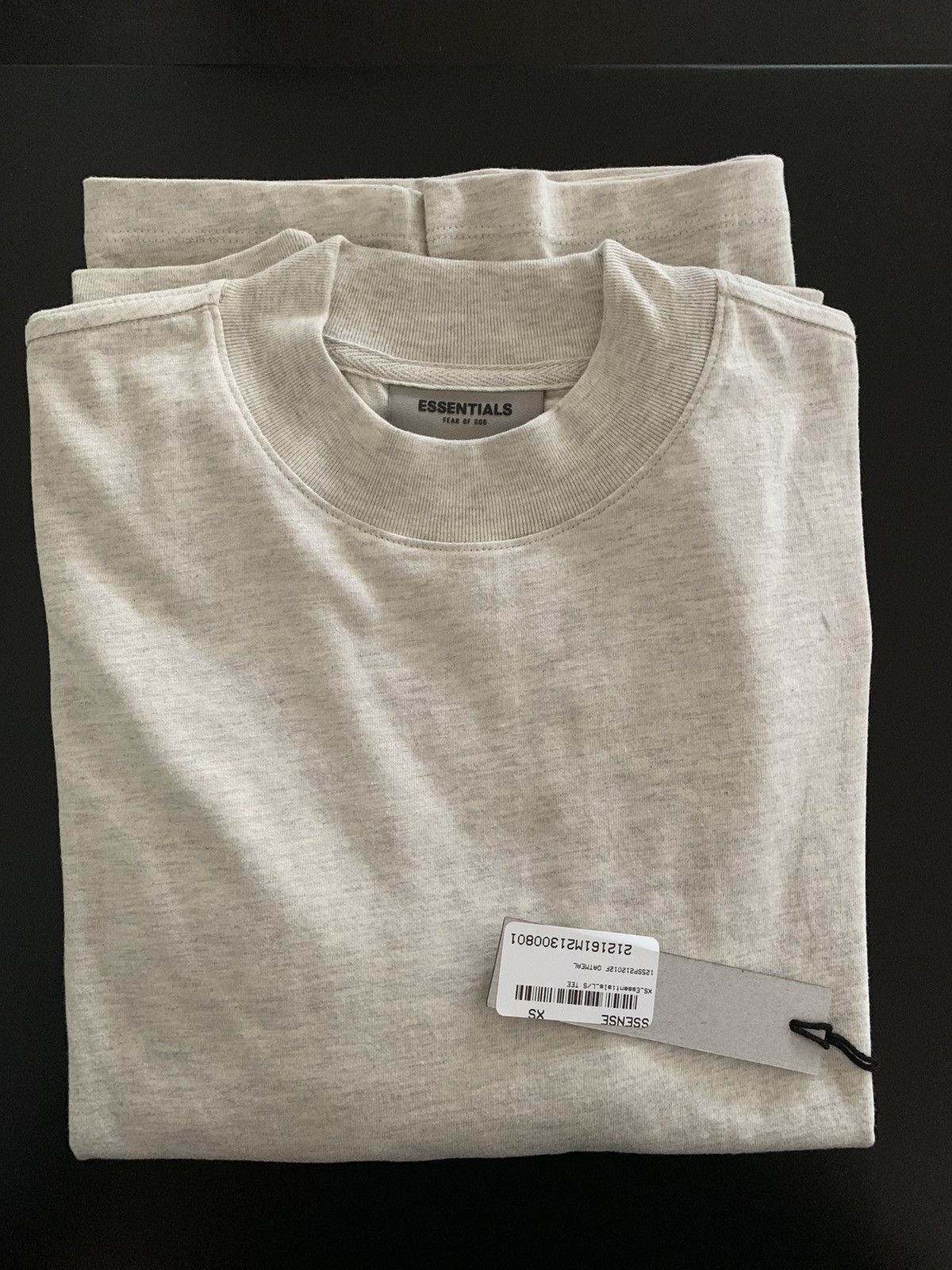 Fear of God ESSENTIALS Grey & Black Back Logo Long Sleeve T-Shirt Size US XS / EU 42 / 0 - 4 Thumbnail