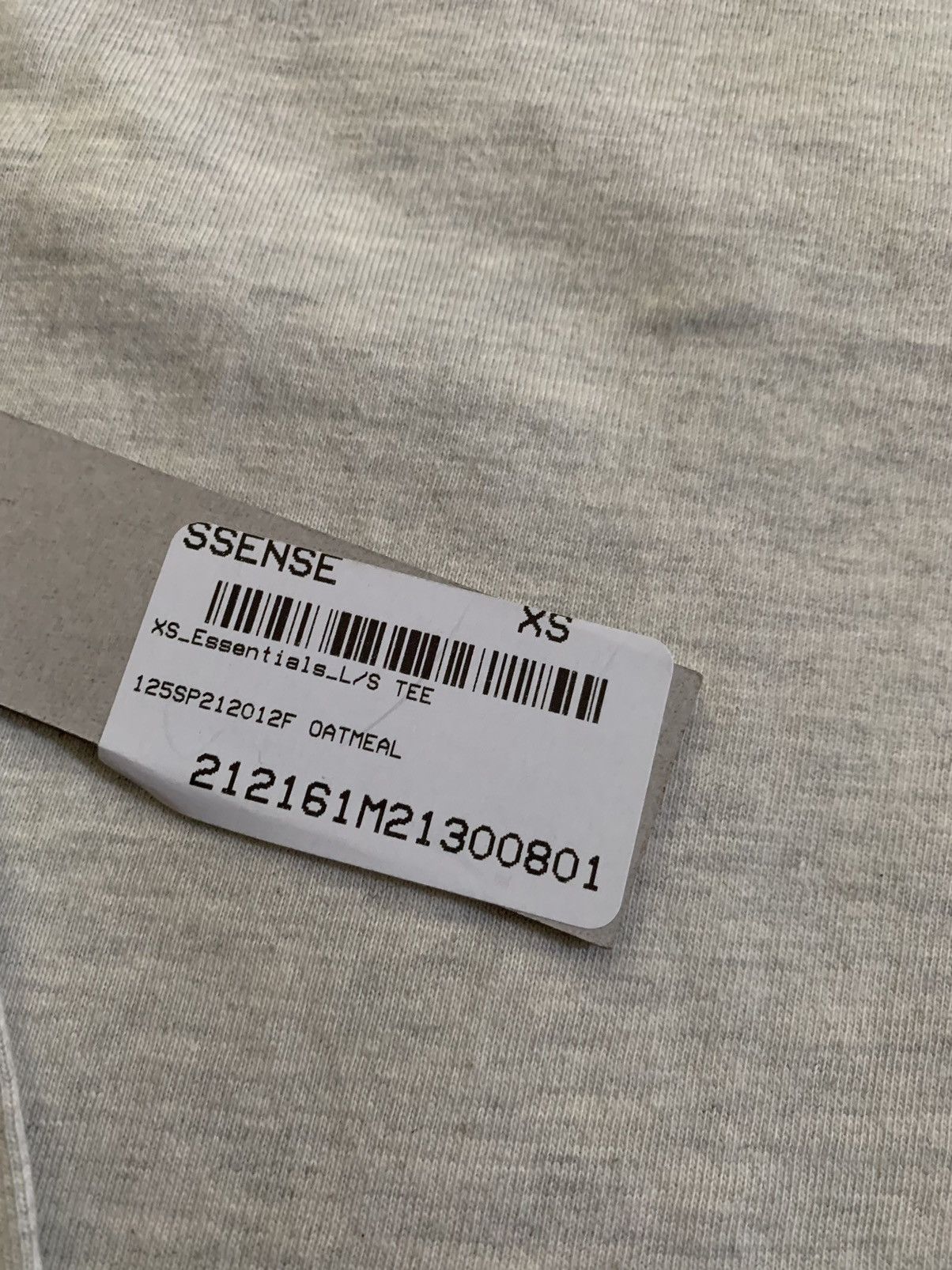 Fear of God ESSENTIALS Grey & Black Back Logo Long Sleeve T-Shirt Size US XS / EU 42 / 0 - 6 Thumbnail