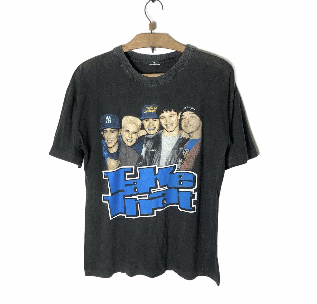 Band Tees Vintage 90s Take That Lineup Single Stitch Tee Size US M / EU 48-50 / 2 - 1 Thumbnail