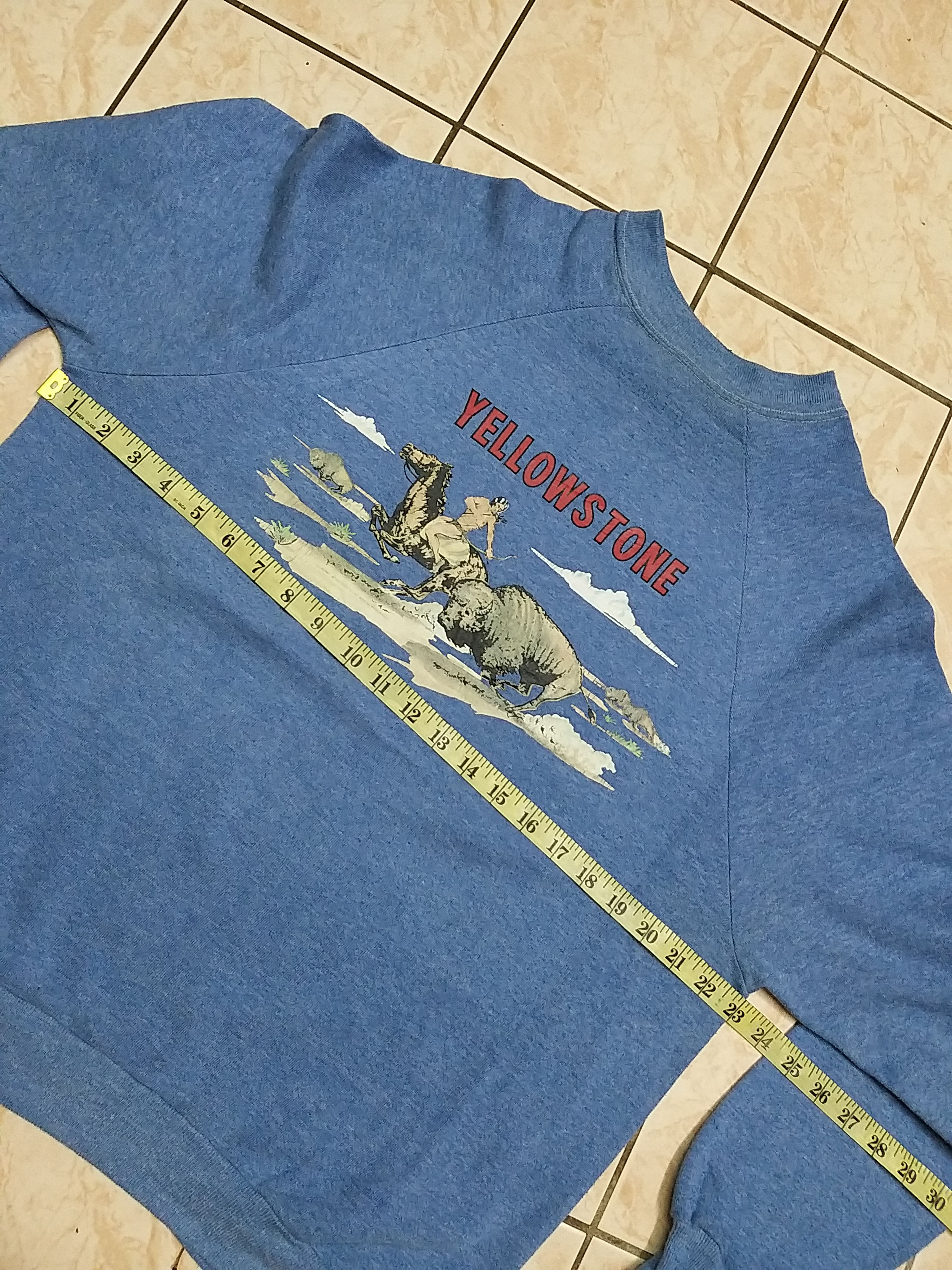 Vintage VINTAGE 80'S YELLOWSTONE IRON ON 1981 PULLOVER SWEATSHIRT Size US L / EU 52-54 / 3 - 6 Thumbnail
