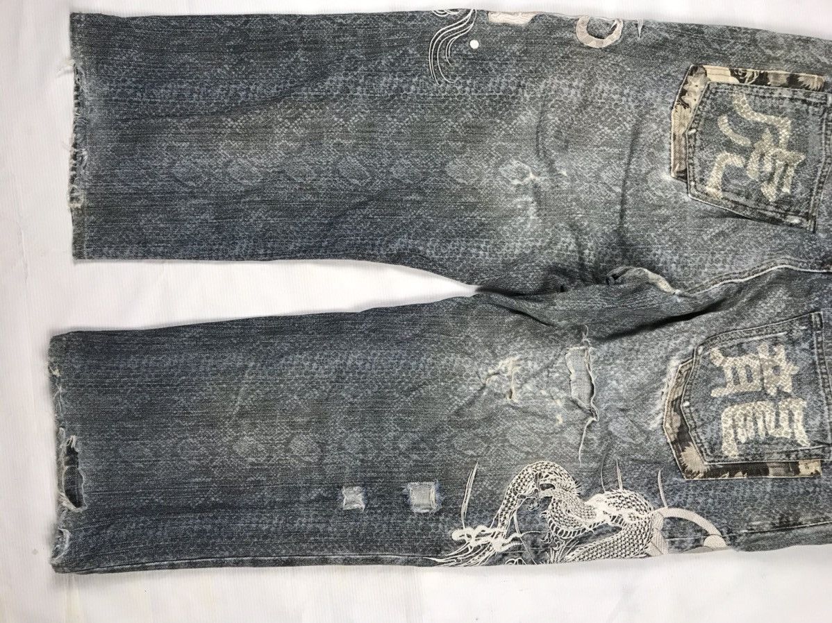 Japanese Brand KARA KURI TAMASHII embroidery iconic logos jeans Size US 40 / EU 56 - 17 Thumbnail