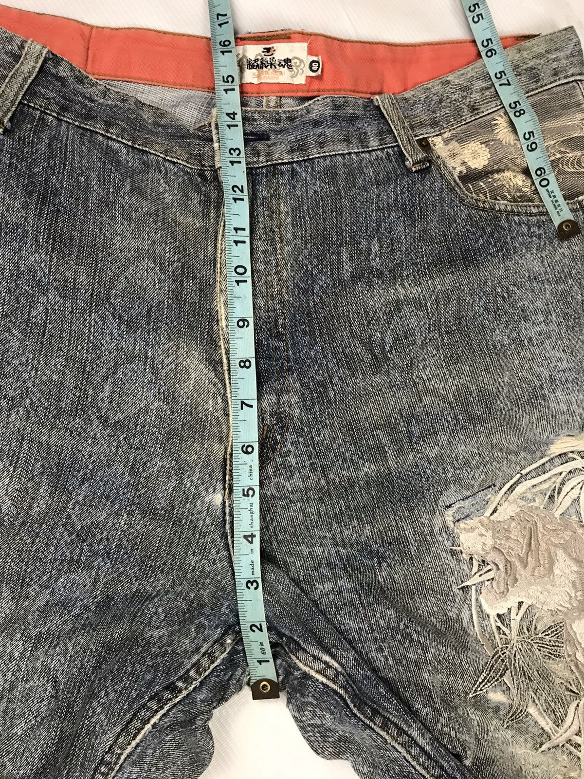 Japanese Brand KARA KURI TAMASHII embroidery iconic logos jeans Size US 40 / EU 56 - 25 Thumbnail