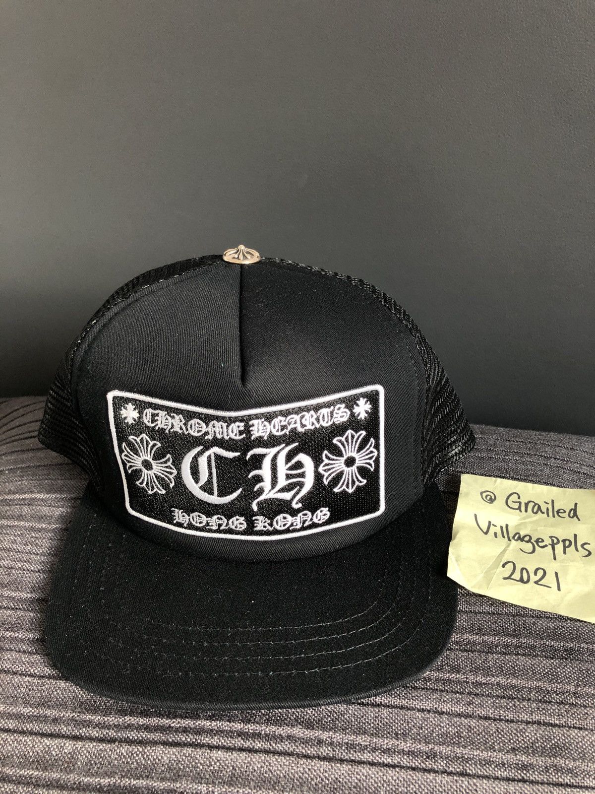 Chrome Hearts Chrome Hearts CH Hong Kong Trucker Hat Black Chrome Hearts Chrome Hearts CH Hong Kong Trucker Hat Black