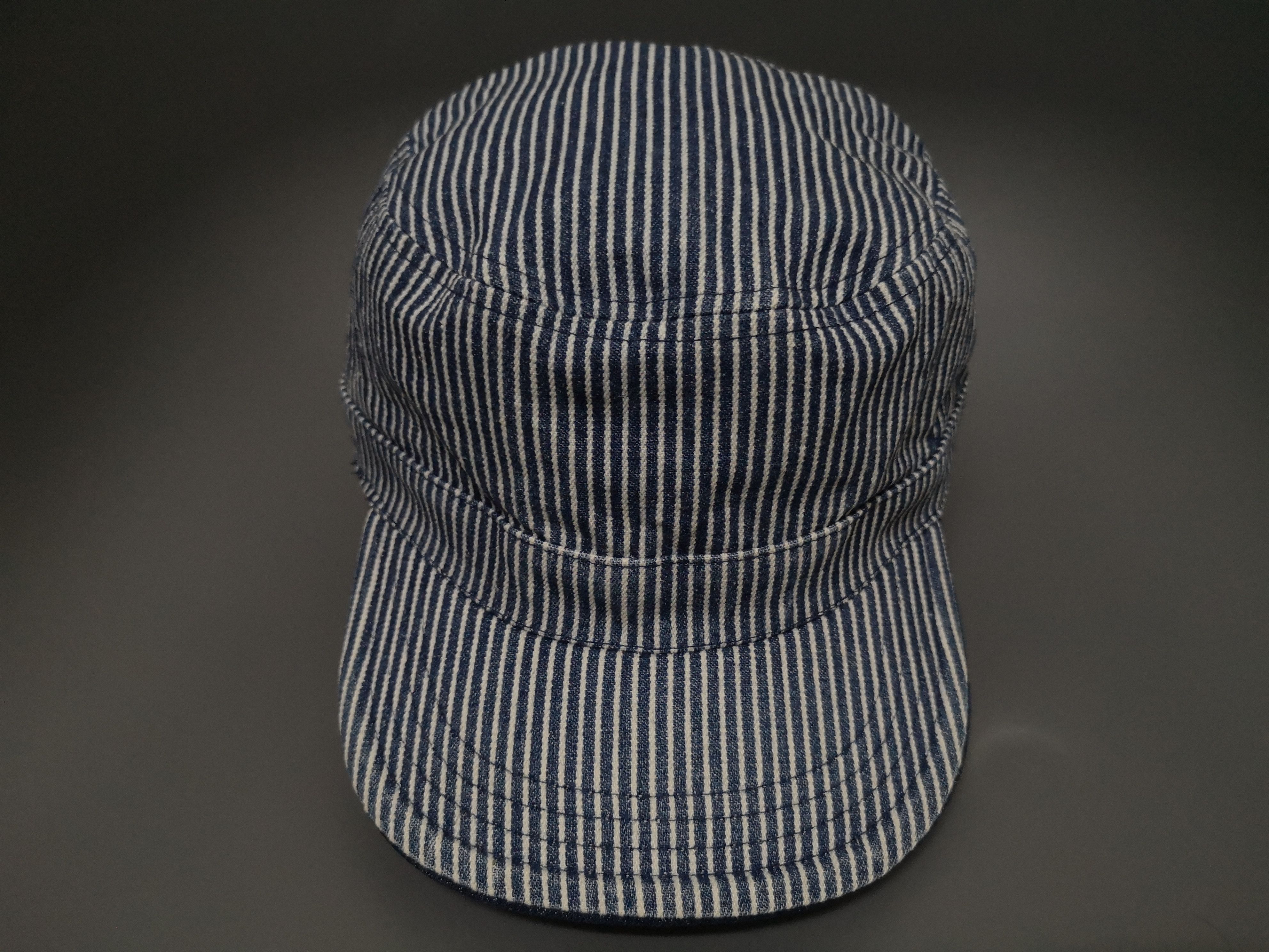 Japanese Brand × Vintage RARE REVERSIBLE DENIM/HICKORY STRIPES WORKER HAT JAPAN Size ONE SIZE - 16 Thumbnail