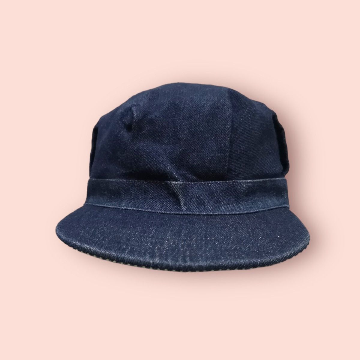 Japanese Brand × Vintage RARE REVERSIBLE DENIM/HICKORY STRIPES WORKER HAT JAPAN Size ONE SIZE - 4 Thumbnail