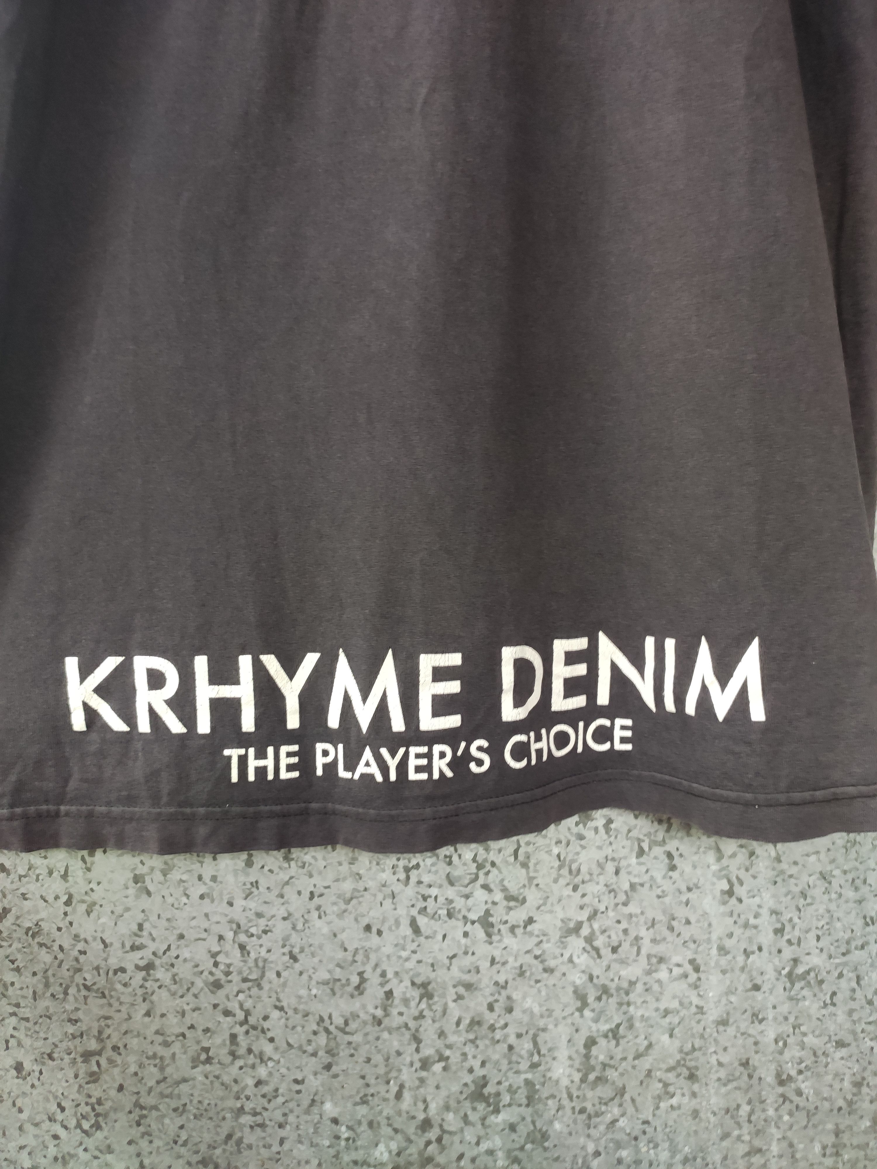 Japanese Brand 🔥 Krhyme Denim t shirt street fashion Size US XL / EU 56 / 4 - 5 Thumbnail