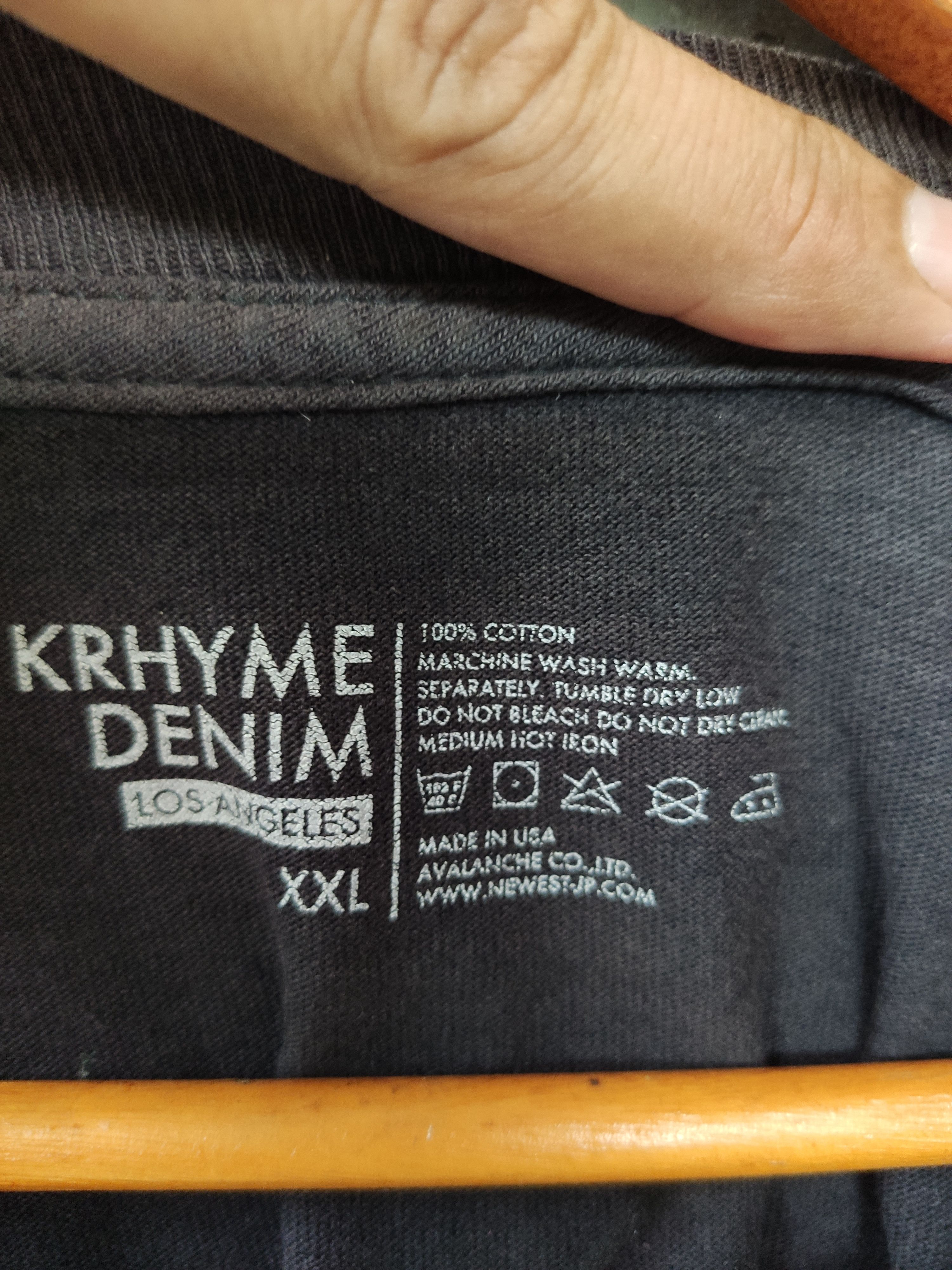 Japanese Brand 🔥 Krhyme Denim t shirt street fashion Size US XL / EU 56 / 4 - 6 Thumbnail