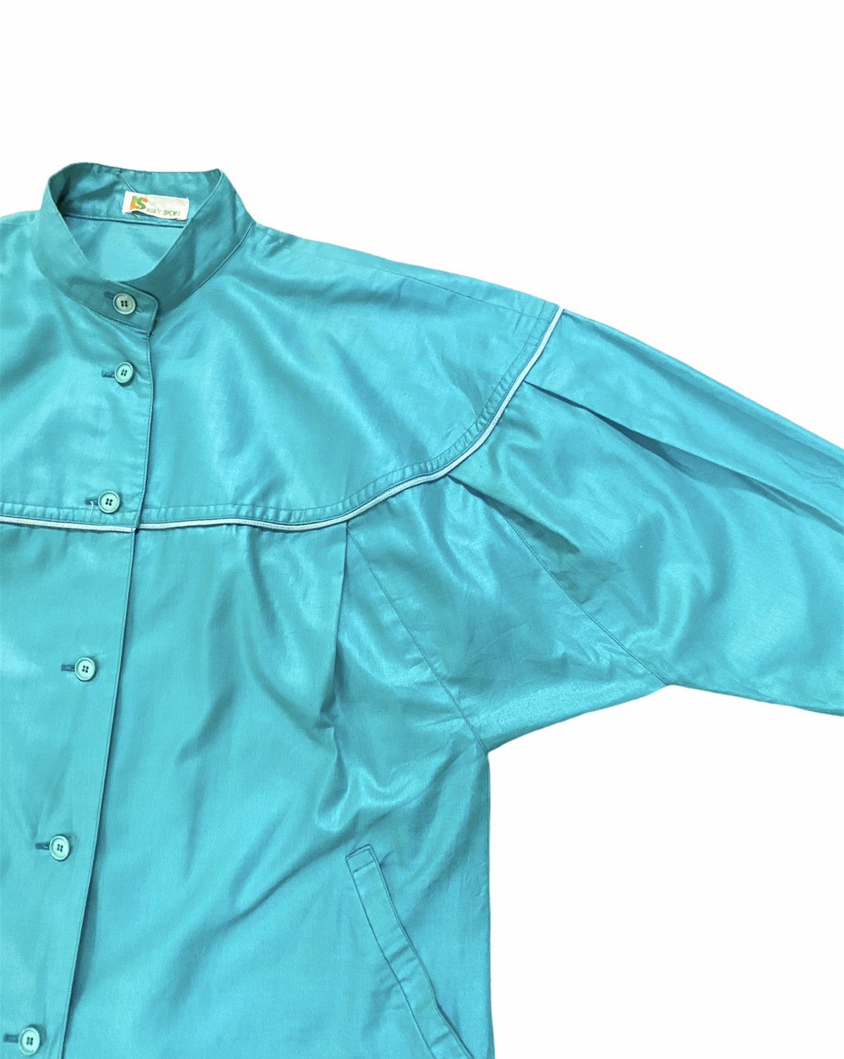 Issey Miyake × Vintage Vtg❇️Avant-Garde Issey Sport Mandarin Collar Button down Size US L / EU 52-54 / 3 - 18 Thumbnail