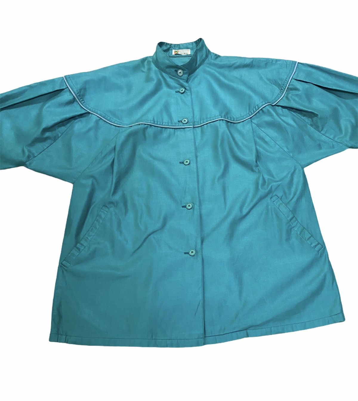 Issey Miyake × Vintage Vtg❇️Avant-Garde Issey Sport Mandarin Collar Button down Size US L / EU 52-54 / 3 - 15 Thumbnail
