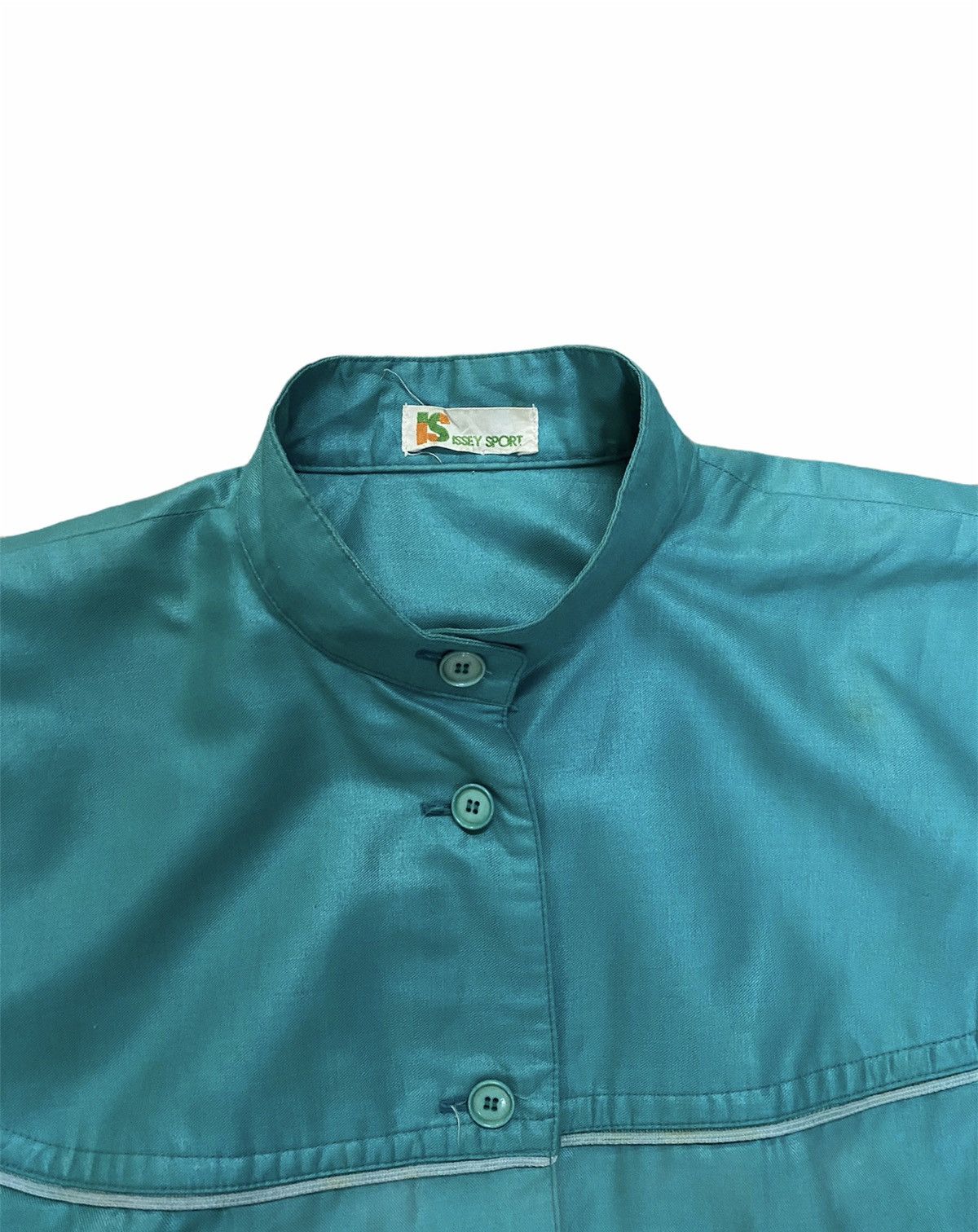 Issey Miyake × Vintage Vtg❇️Avant-Garde Issey Sport Mandarin Collar Button down Size US L / EU 52-54 / 3 - 19 Thumbnail