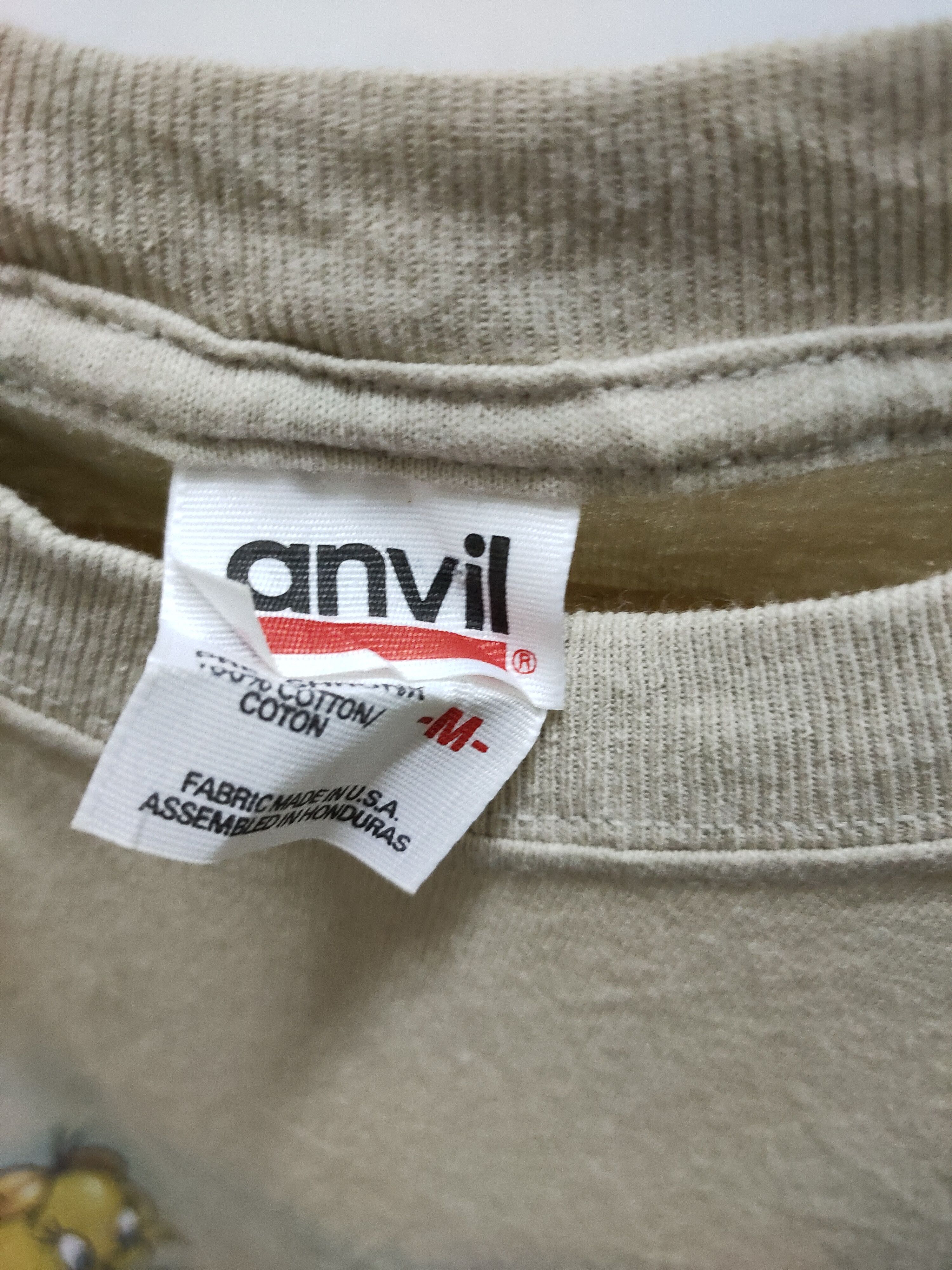 Anvil cartoon Tasmania Tee shirt fullprint logo vintage. Size US M / EU 48-50 / 2 - 6 Thumbnail