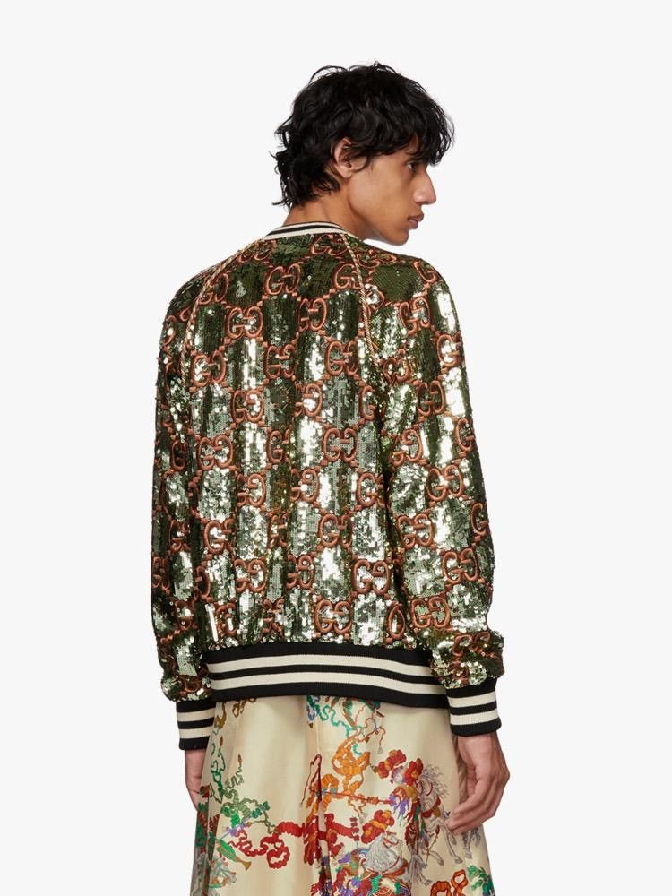Sequin bomber jacket gucci sales