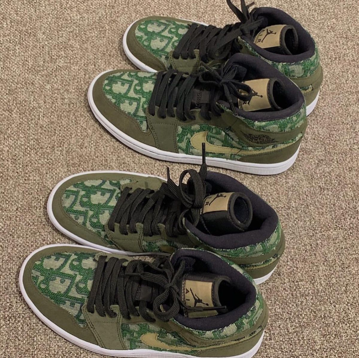 Nike NIKE vandy the pink air jordan 1 money green custom Size US 9.5 / EU 42-43 - 7 Thumbnail