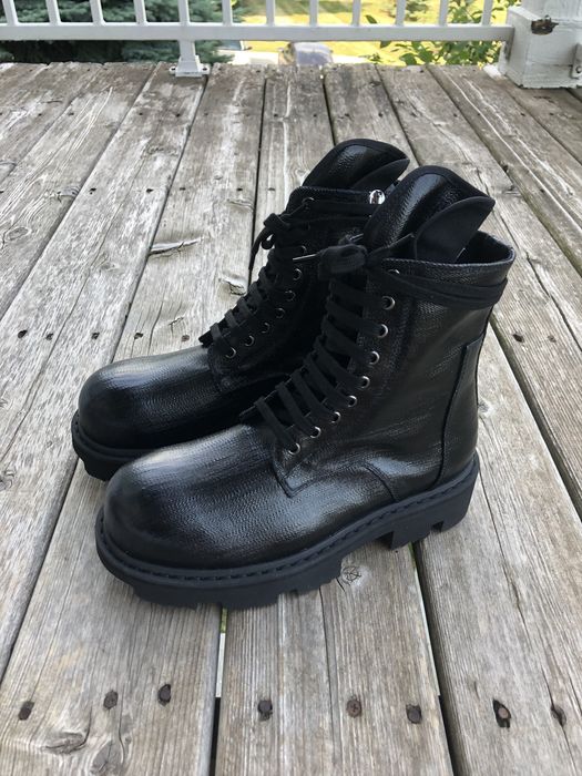 Rick Owens Drkshdw Rick Owens DRKSHDW Army Megatooth Boots | Grailed