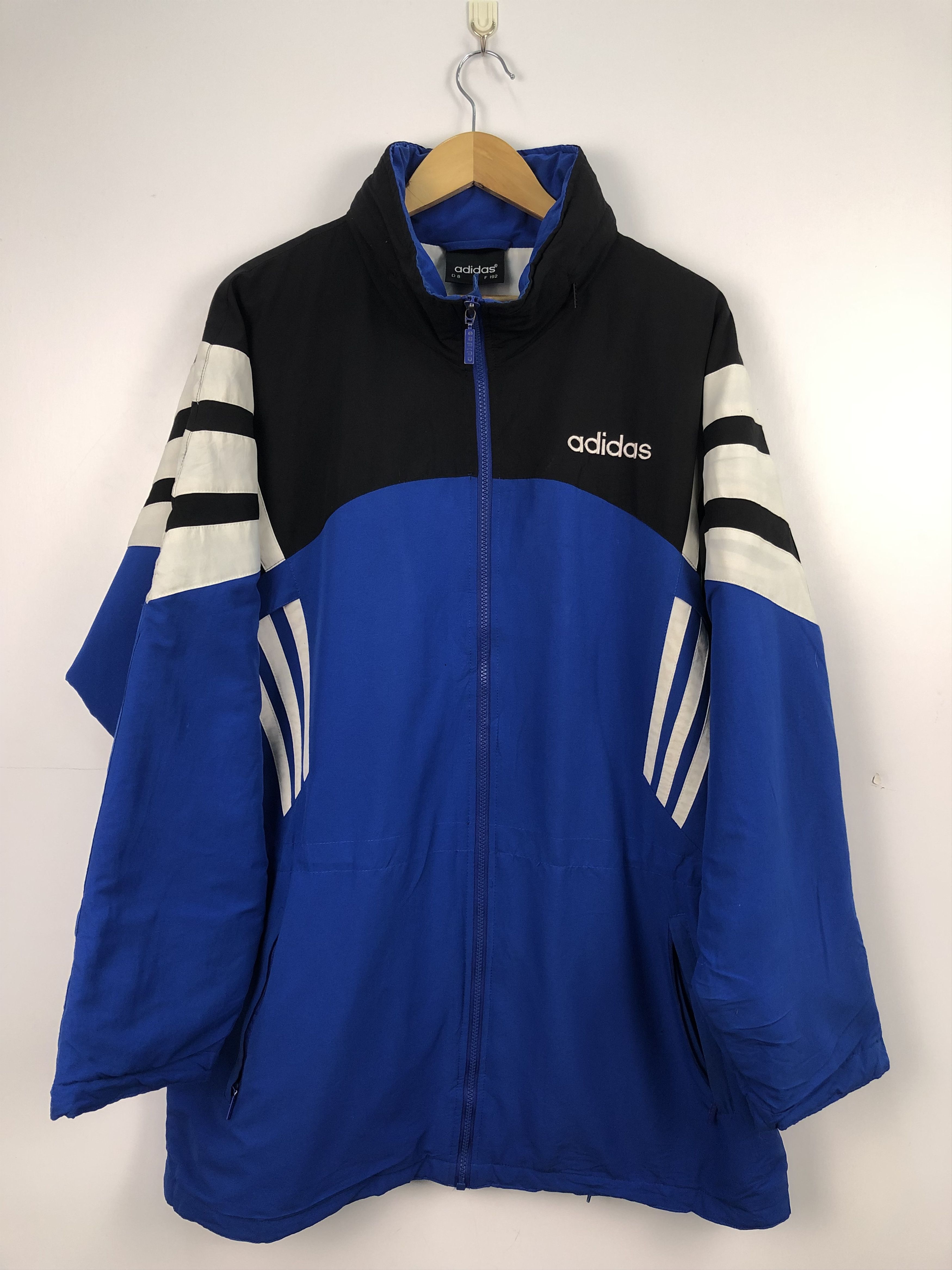 Adidas × Vintage Vintage 90s Adidas Logo Stripe Hoodie Size US L / EU 52-54 / 3 - 1 Thumbnail