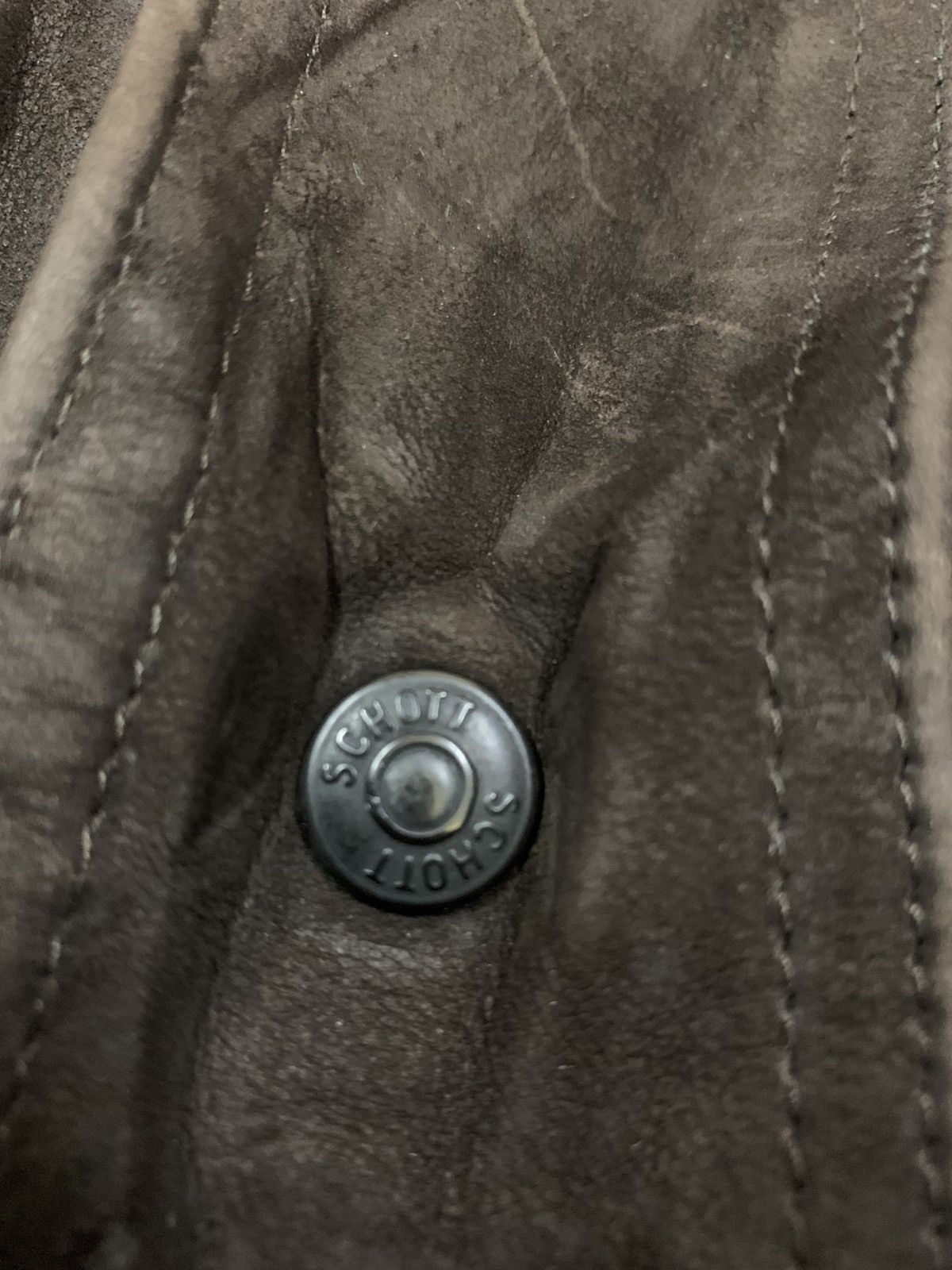 Genuine Leather 🔥VTG SCHOTT NYC LEATHER JACKET 3 POCKETS FLAPS Size US L / EU 52-54 / 3 - 10 Thumbnail