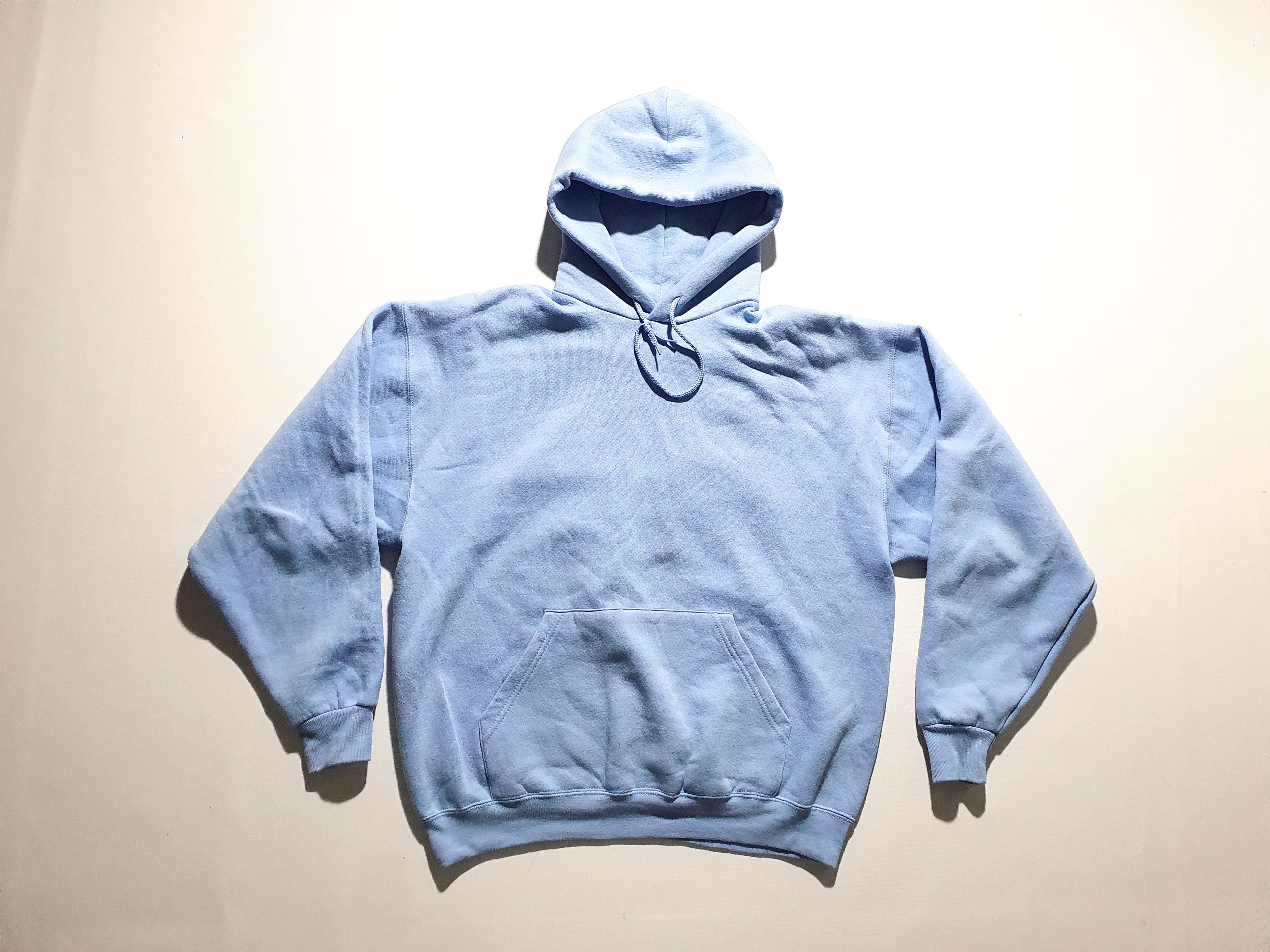Russell Athletic Rare Russell Baby Blue Hoodie no logo Kanye West Size US L / EU 52-54 / 3 - 5 Thumbnail