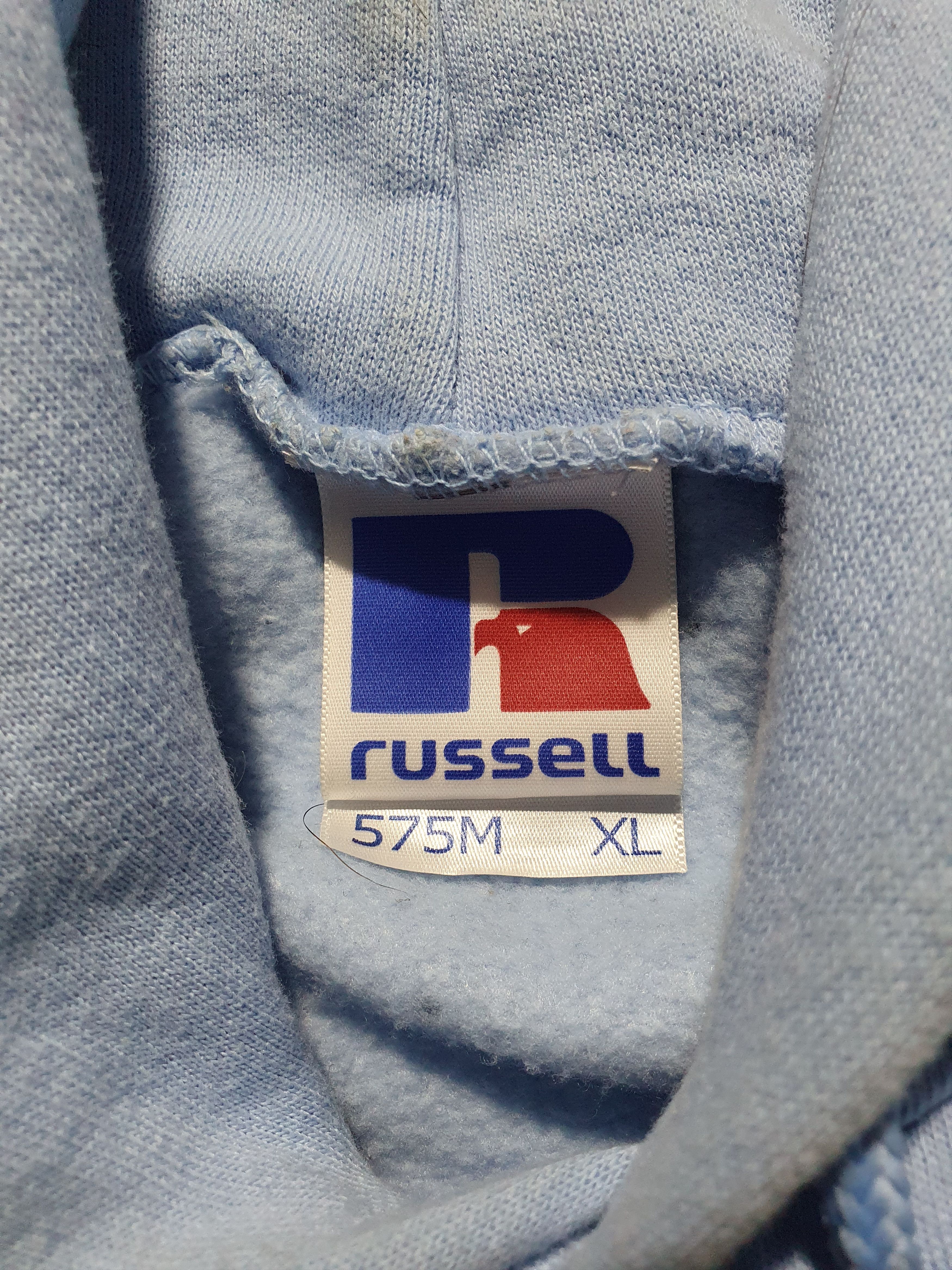 Russell Athletic Rare Russell Baby Blue Hoodie no logo Kanye West Size US L / EU 52-54 / 3 - 12 Thumbnail