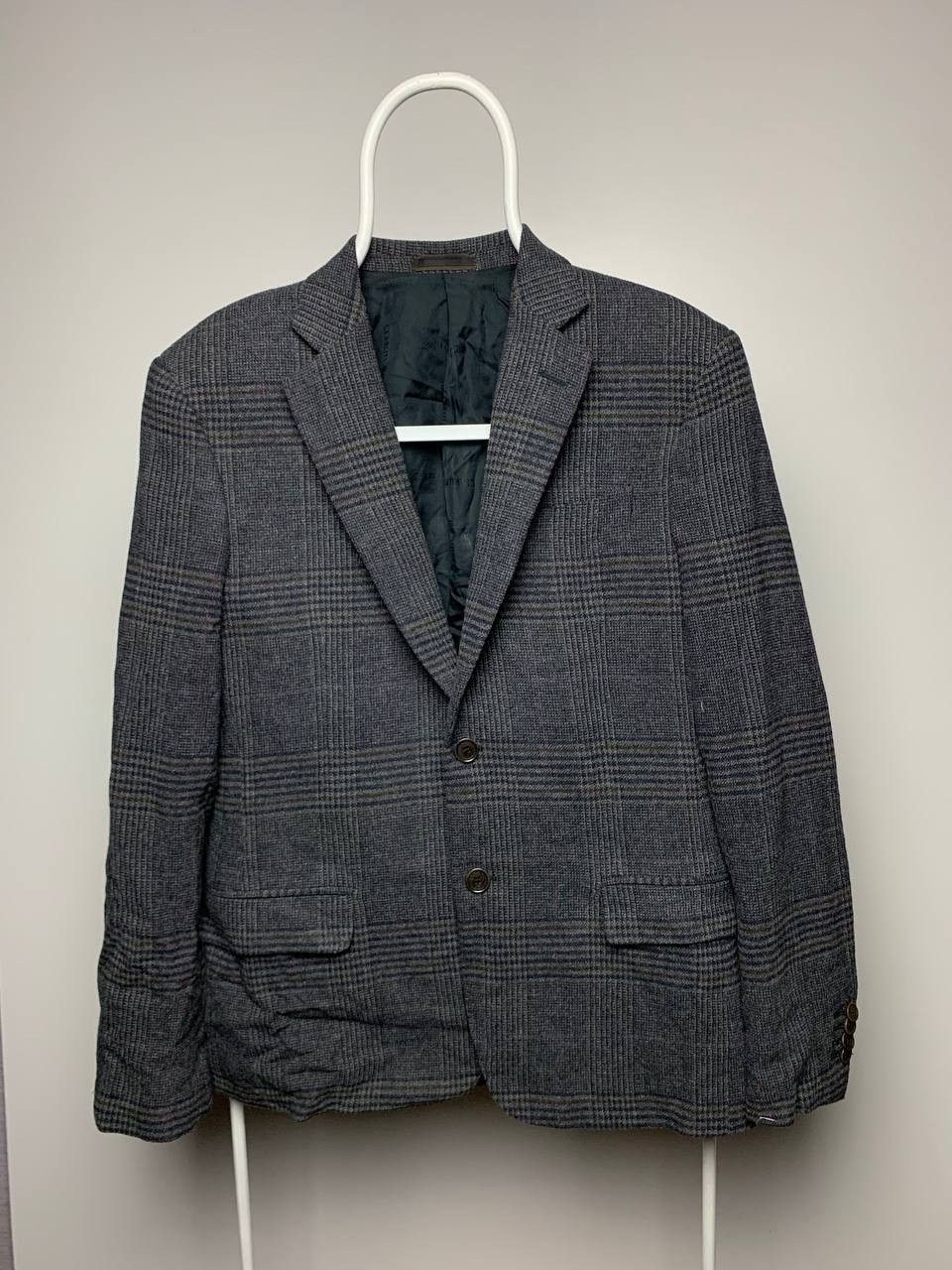 Blazer Vintage Cerruti 1881 En Laine - Taille 38 - Motif Carreaux Noir Et Blanc - Occasion Très Bon état