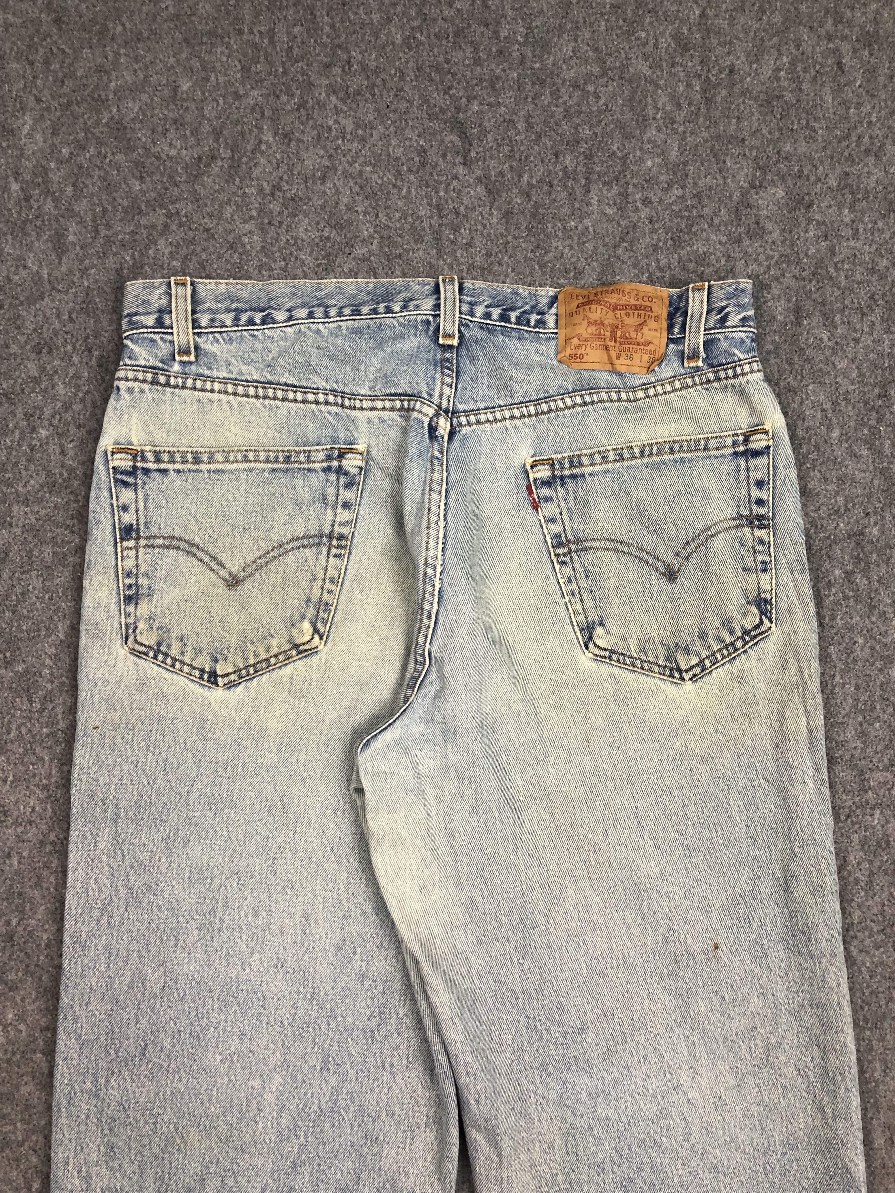 Levi's × Vintage Vintage 90s Levis 550 Faded Blue Jeans DP0450 Size US 36 / EU 52 - 4 Thumbnail