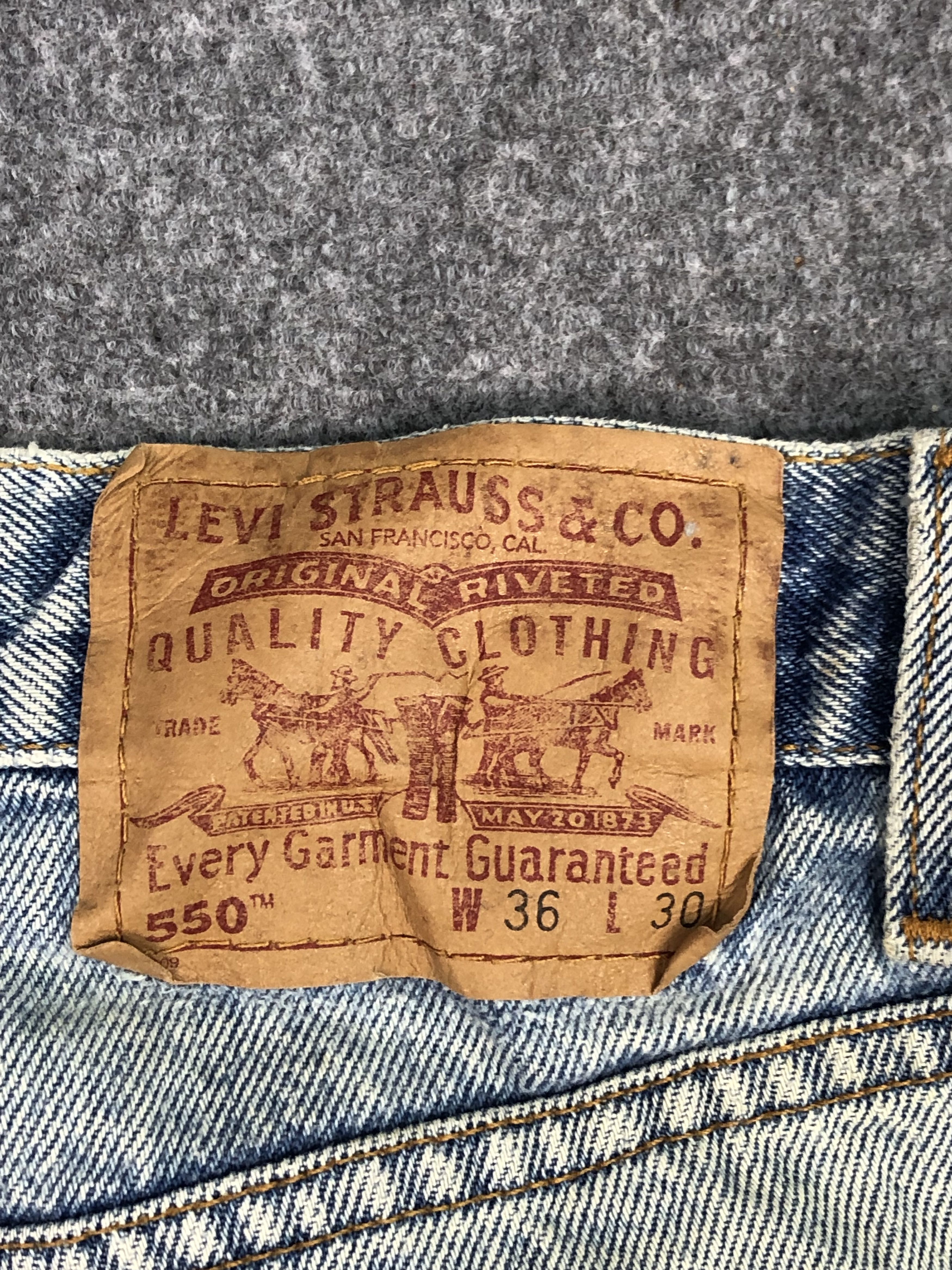 Levi's × Vintage Vintage 90s Levis 550 Faded Blue Jeans DP0450 Size US 36 / EU 52 - 5 Thumbnail