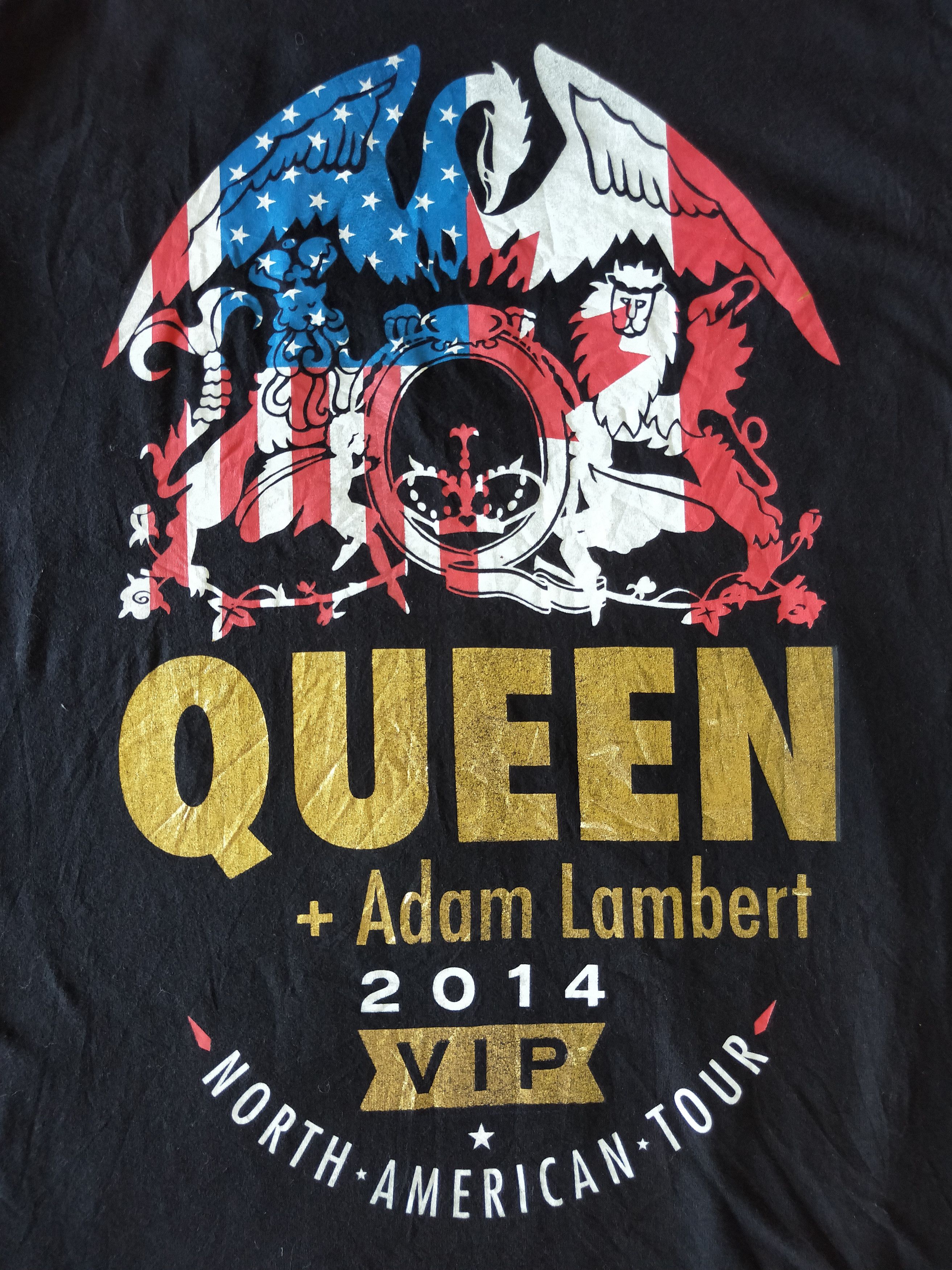Band Tees 2014 QUEEN + ADAM LAMBERT North American Tour Tee Size US M / EU 48-50 / 2 - 2 Thumbnail