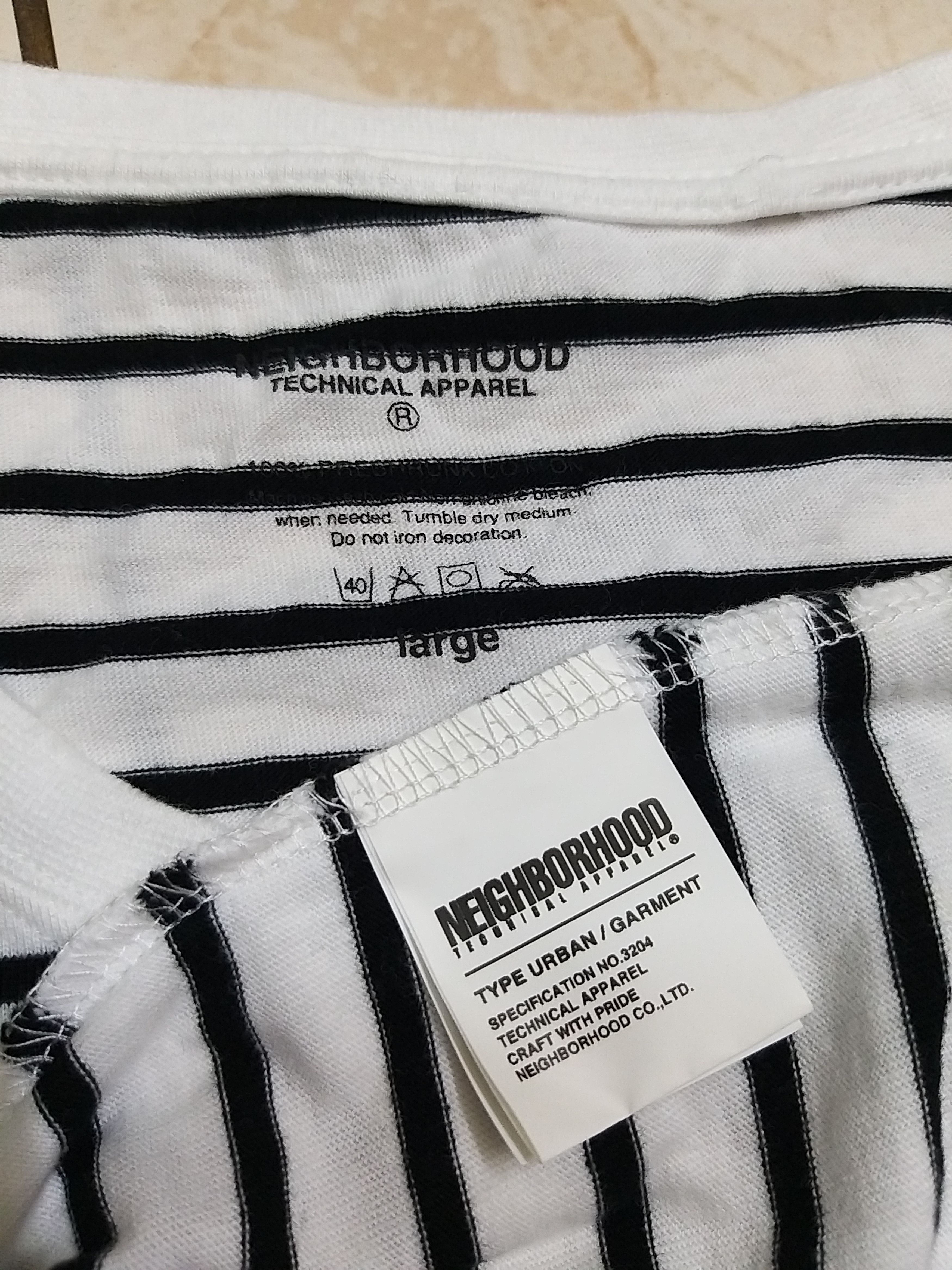 Neighborhood NEIGHBORHOOD striped tee shirt Size US L / EU 52-54 / 3 - 5 Thumbnail