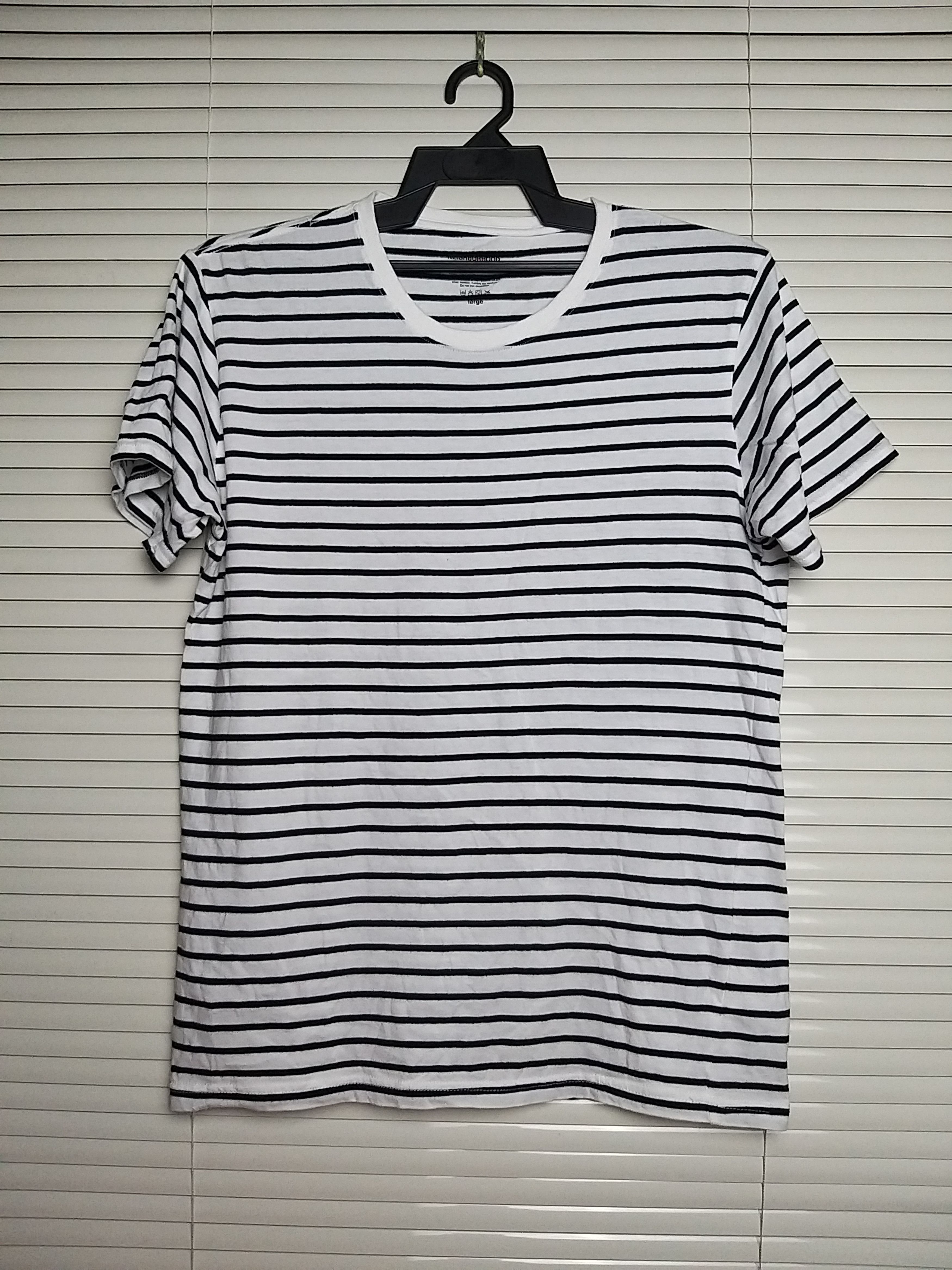 image of Neighborhood Striped Tee in Black, Men's (Size Large)