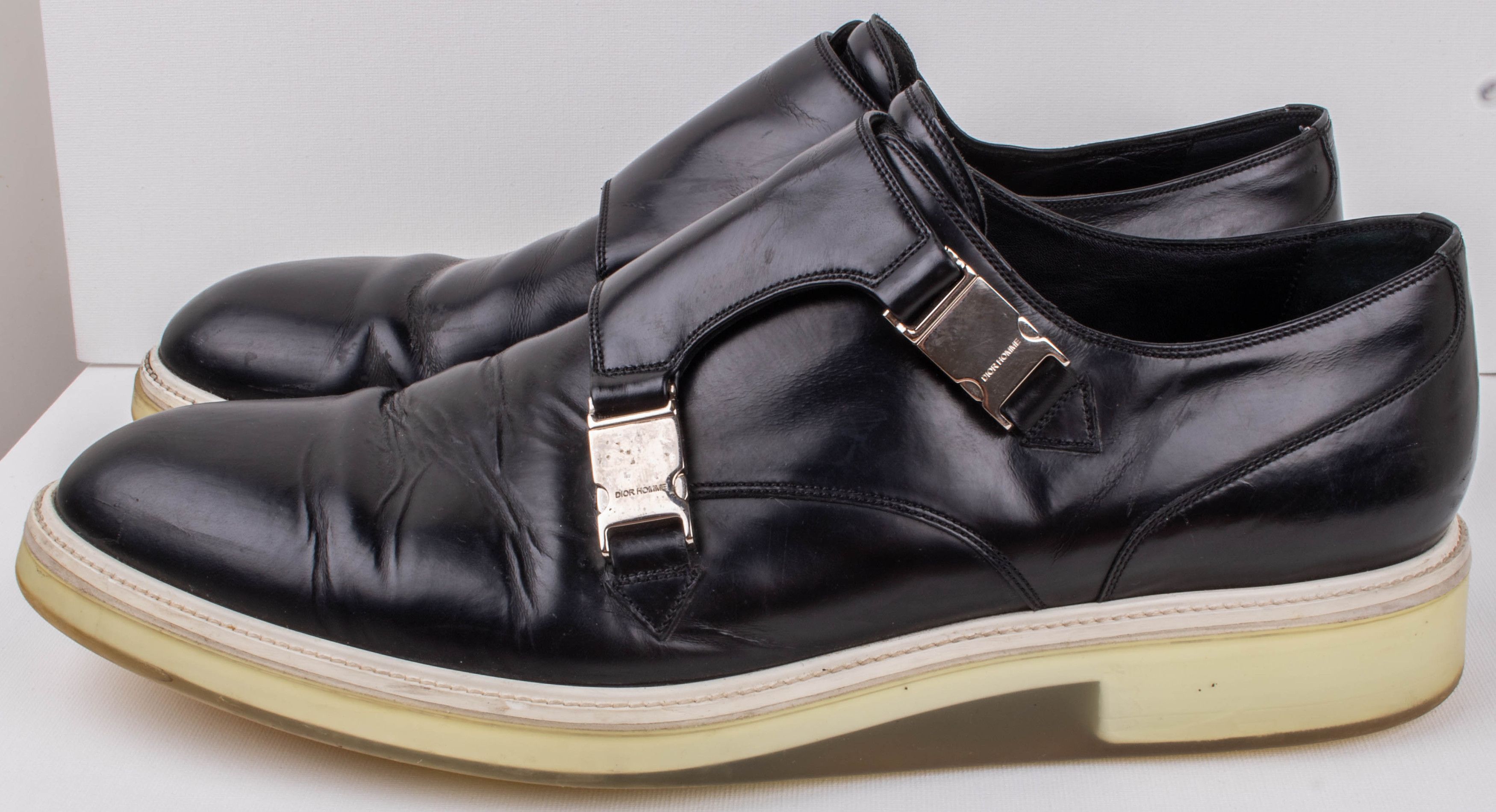 Dior double monk strap Oxford shoes Dior Homme Leather Double Monk Strap Shoes - Black Monk  main image 4