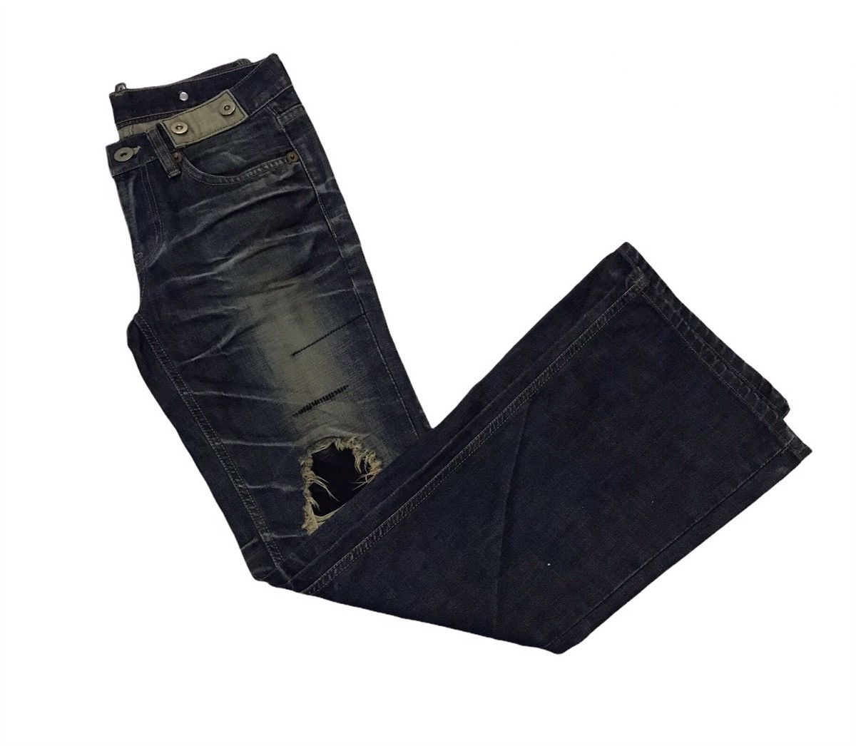 Japanese Brand Vintage japanese patchwork distressed bootcut denim Size US 28 / EU 44 - 5 Thumbnail