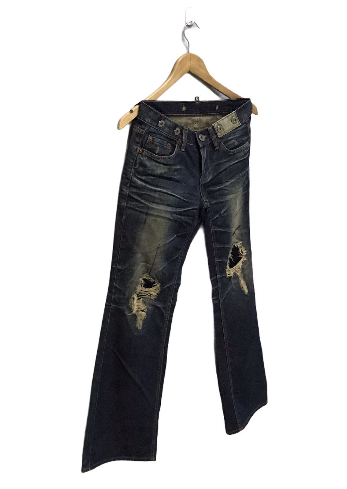 Japanese Brand Vintage japanese patchwork distressed bootcut denim Size US 28 / EU 44 - 2 Thumbnail