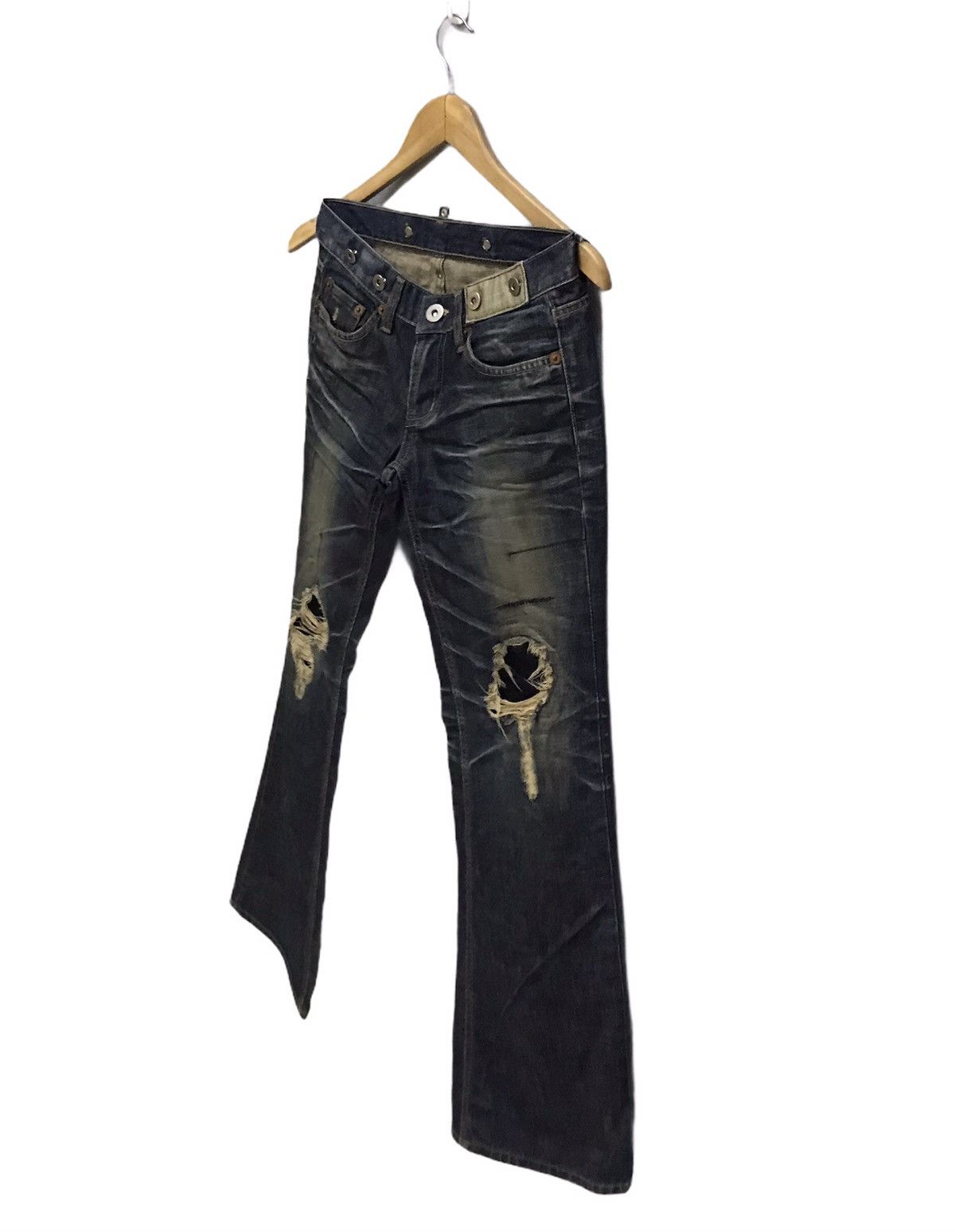 Japanese Brand Vintage japanese patchwork distressed bootcut denim Size US 28 / EU 44 - 3 Thumbnail