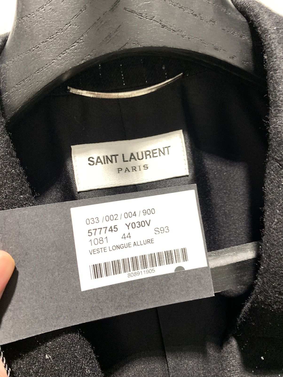Saint Laurent Paris 19FW Metallic Pinstripes Long Blazer Size 48S - 6 Thumbnail