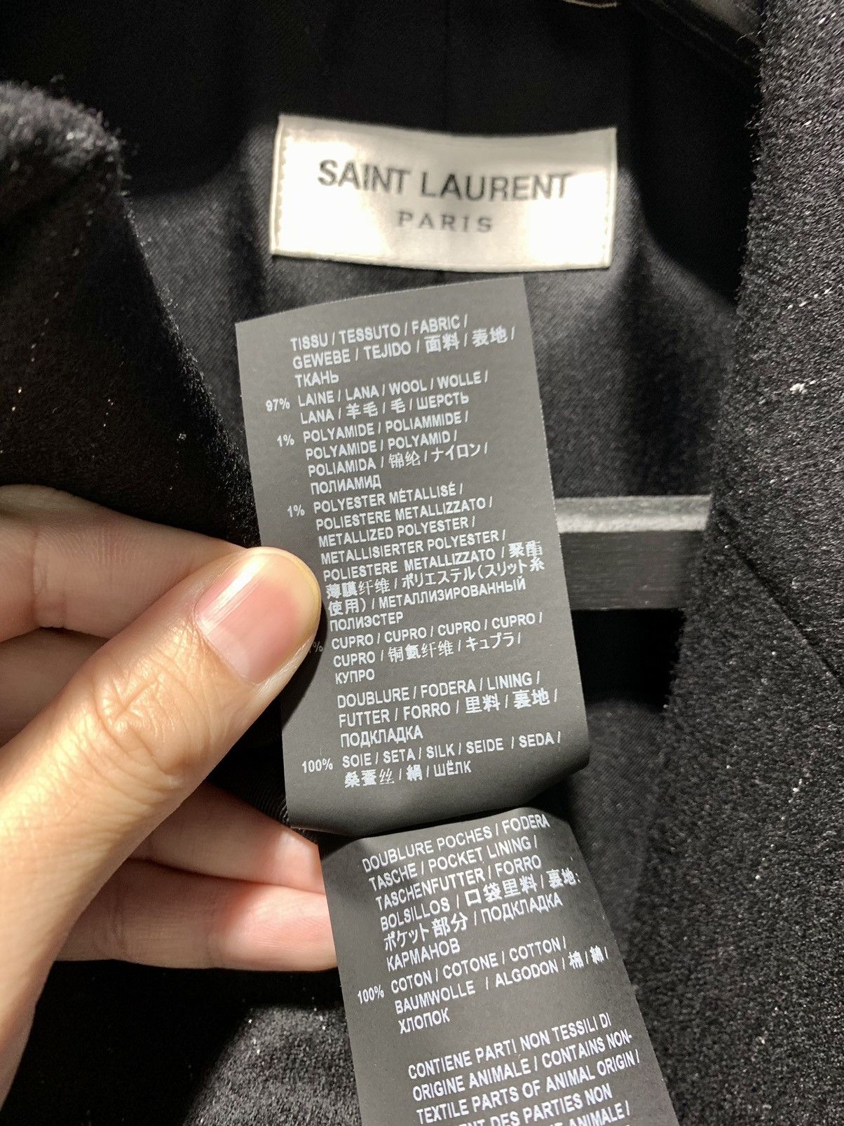 Saint Laurent Paris 19FW Metallic Pinstripes Long Blazer Size 48S - 7 Thumbnail