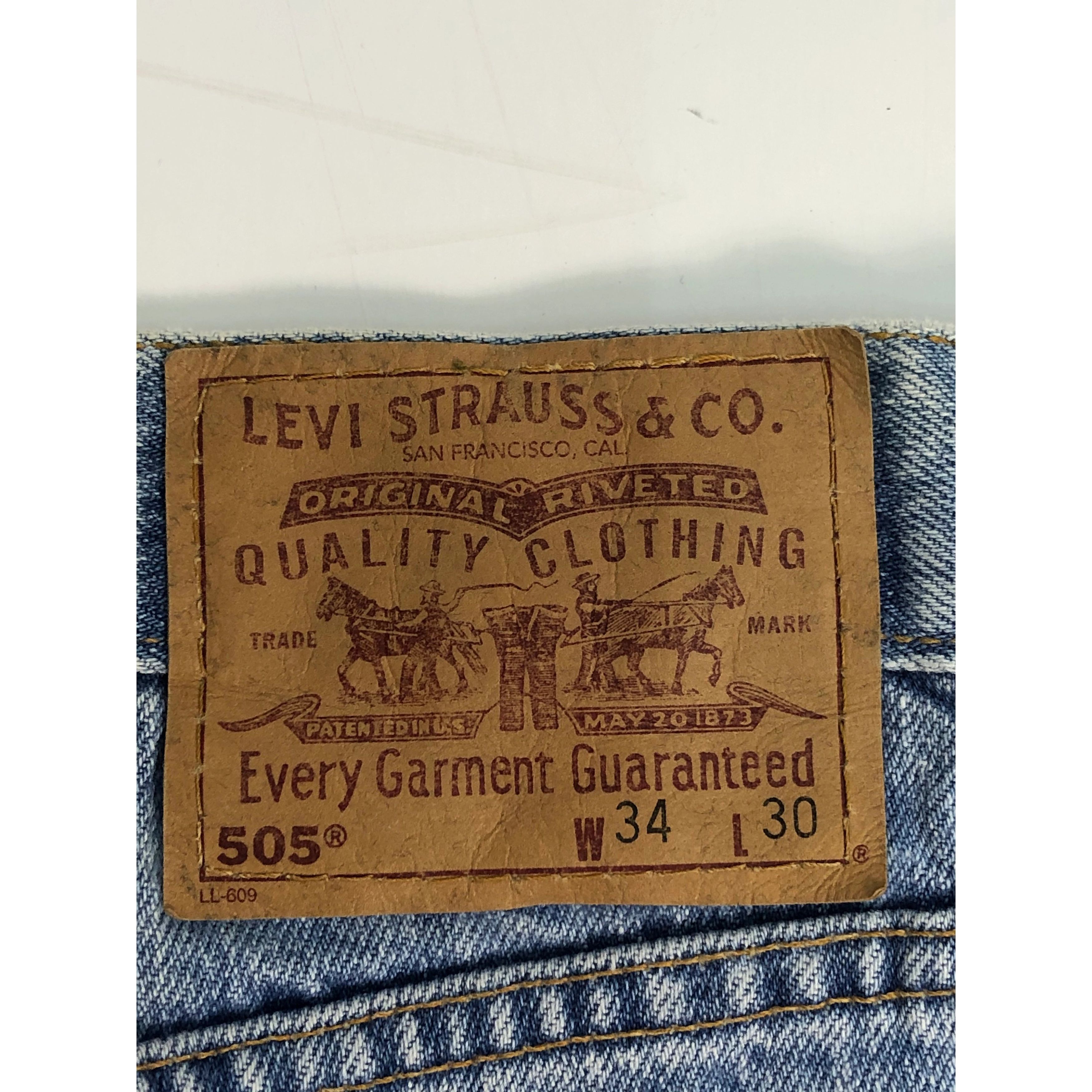 Levi's Vintage Levis 505 Regular Fit Faded Denim DP0093 Size US 35 - 5 Thumbnail