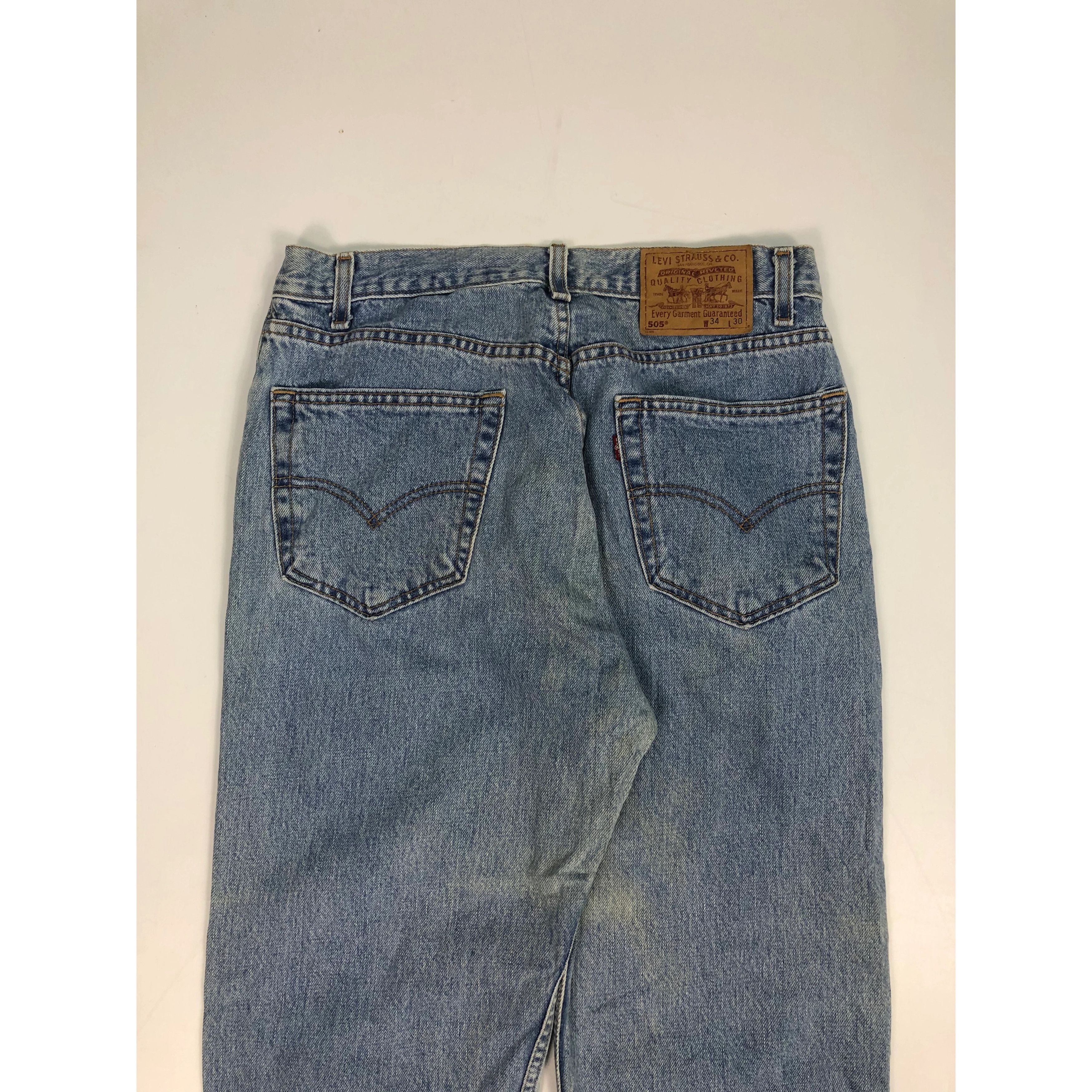 Levi's Vintage Levis 505 Regular Fit Faded Denim DP0093 Size US 35 - 4 Thumbnail