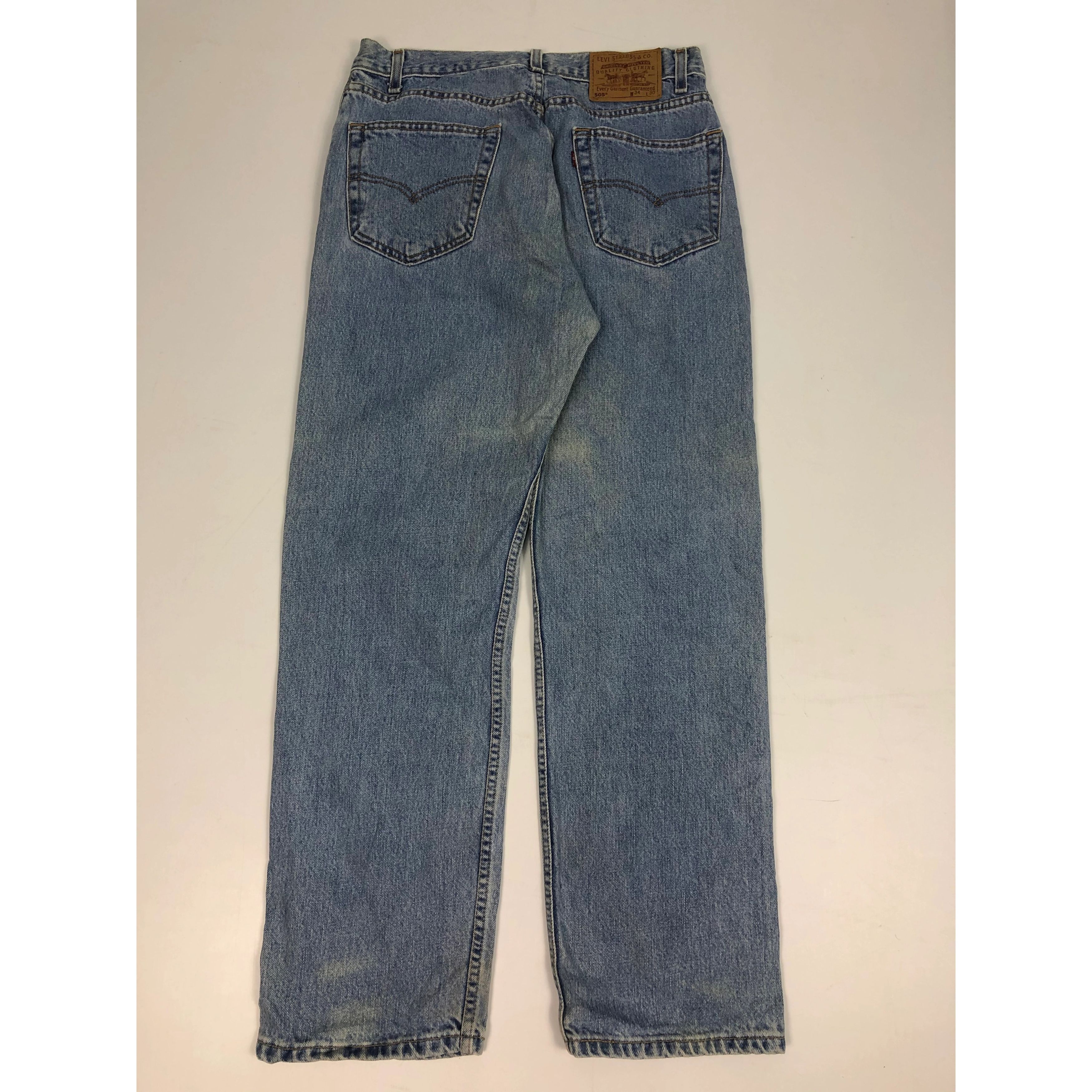 Levi's Vintage Levis 505 Regular Fit Faded Denim DP0093 Size US 35 - 3 Thumbnail