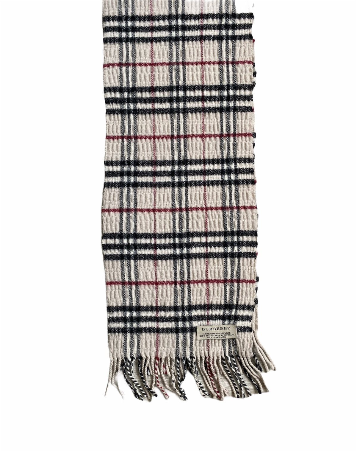 Burberry 🔥450$ Burberry Nova Check Cashmere Merino Scarf/Check Scarf Size ONE SIZE - 9 Thumbnail