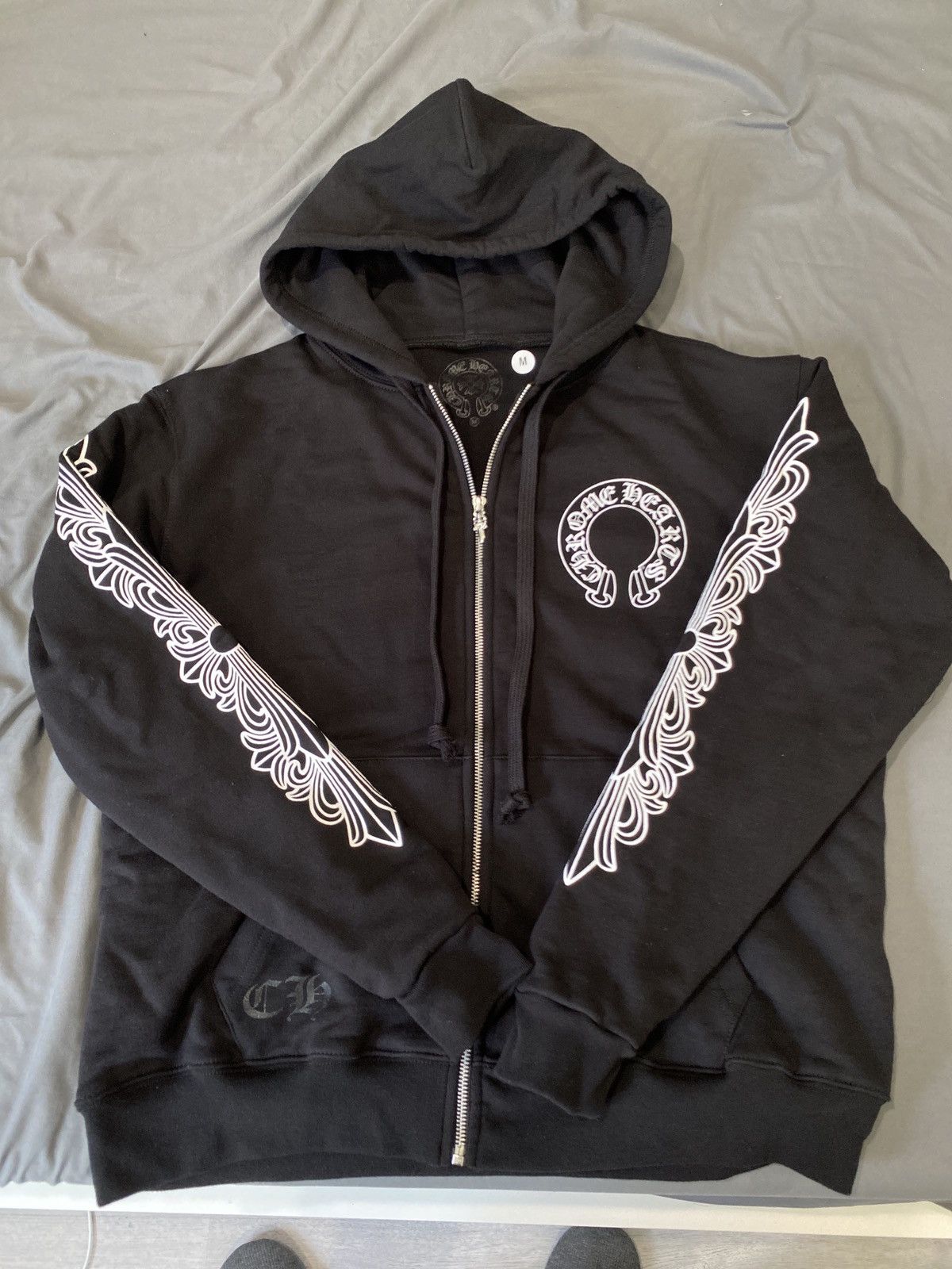 Chrome Hearts Chrome Hearts Thermal Horseshoe Floral Zip Hoodie Size US M / EU 48-50 / 2 - 1 Thumbnail