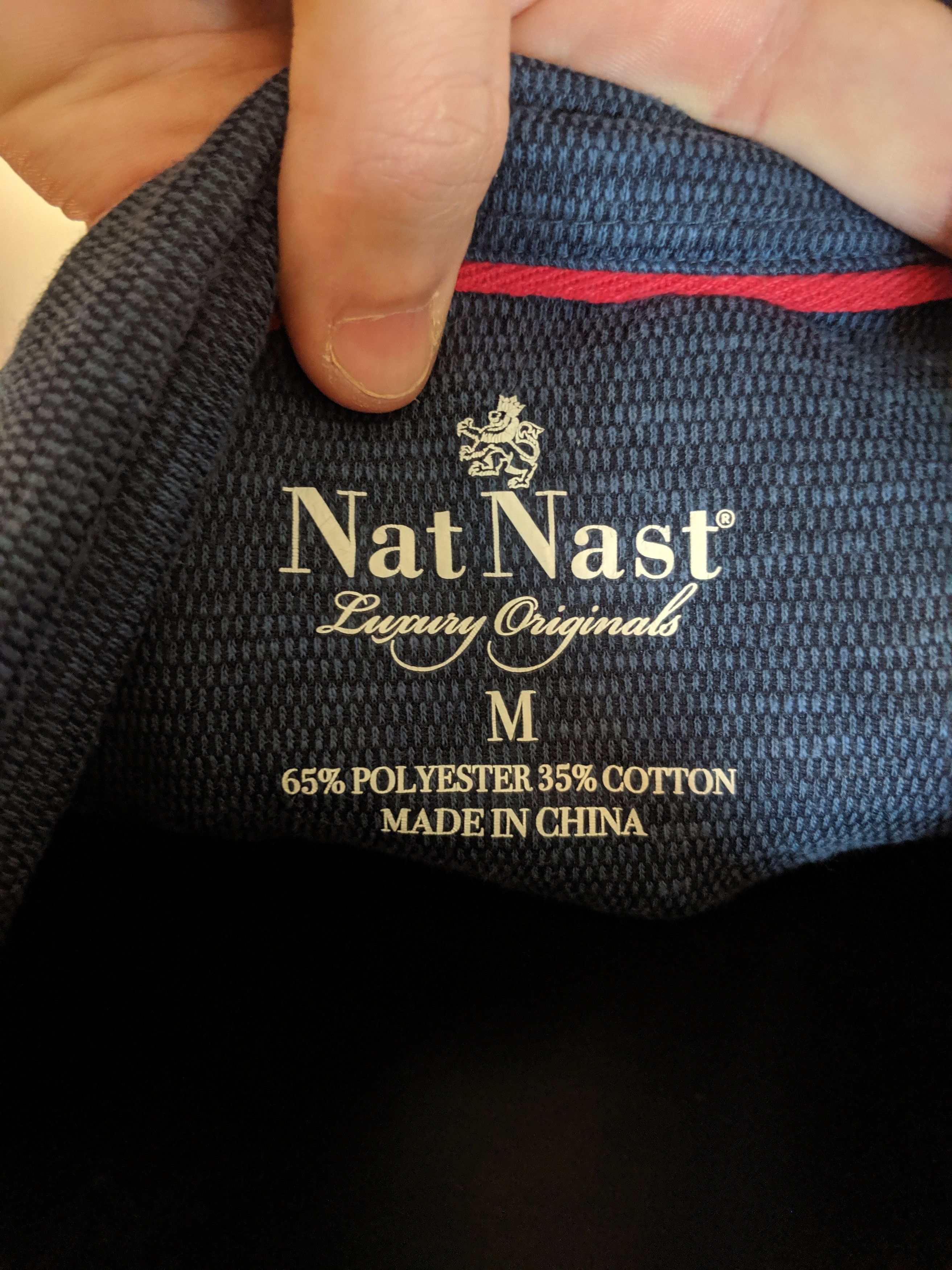 Nat Nast Heather blue contrast stitch polo shirt Size US M / EU 48-50 / 2 - 3 Thumbnail