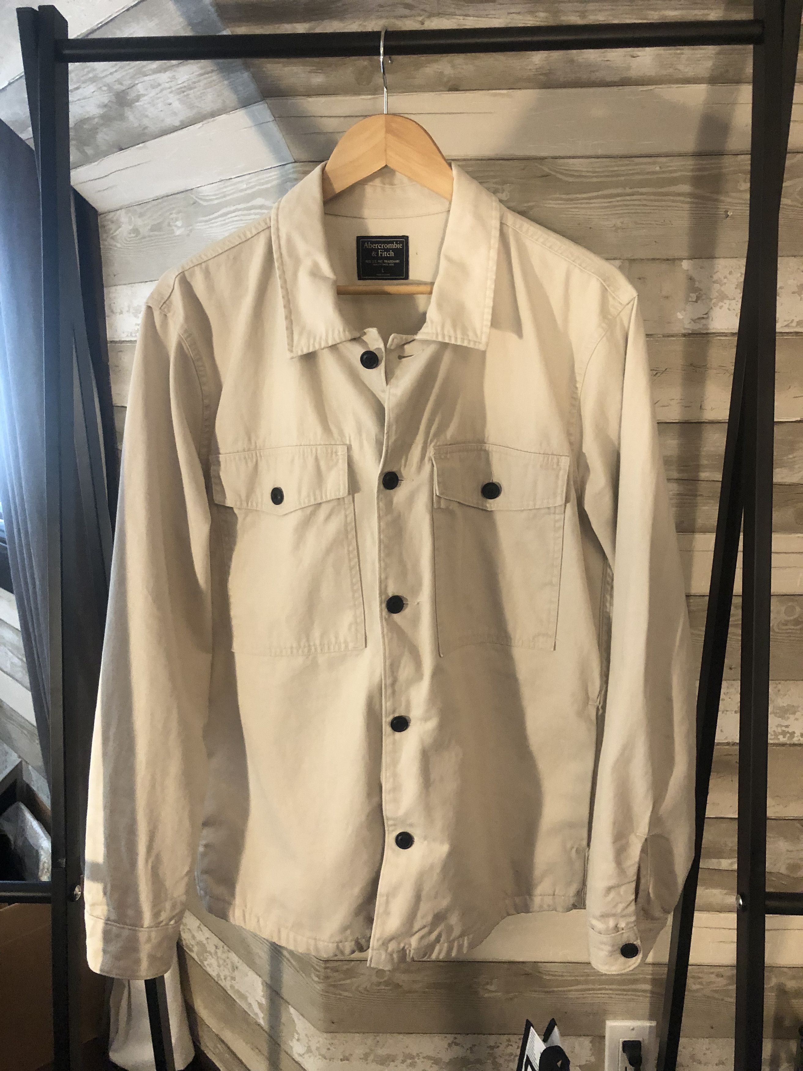 Abercrombie & Fitch Canvas Button Up Shirt Jacket Size US L / EU 52-54 / 3 - 1 Thumbnail