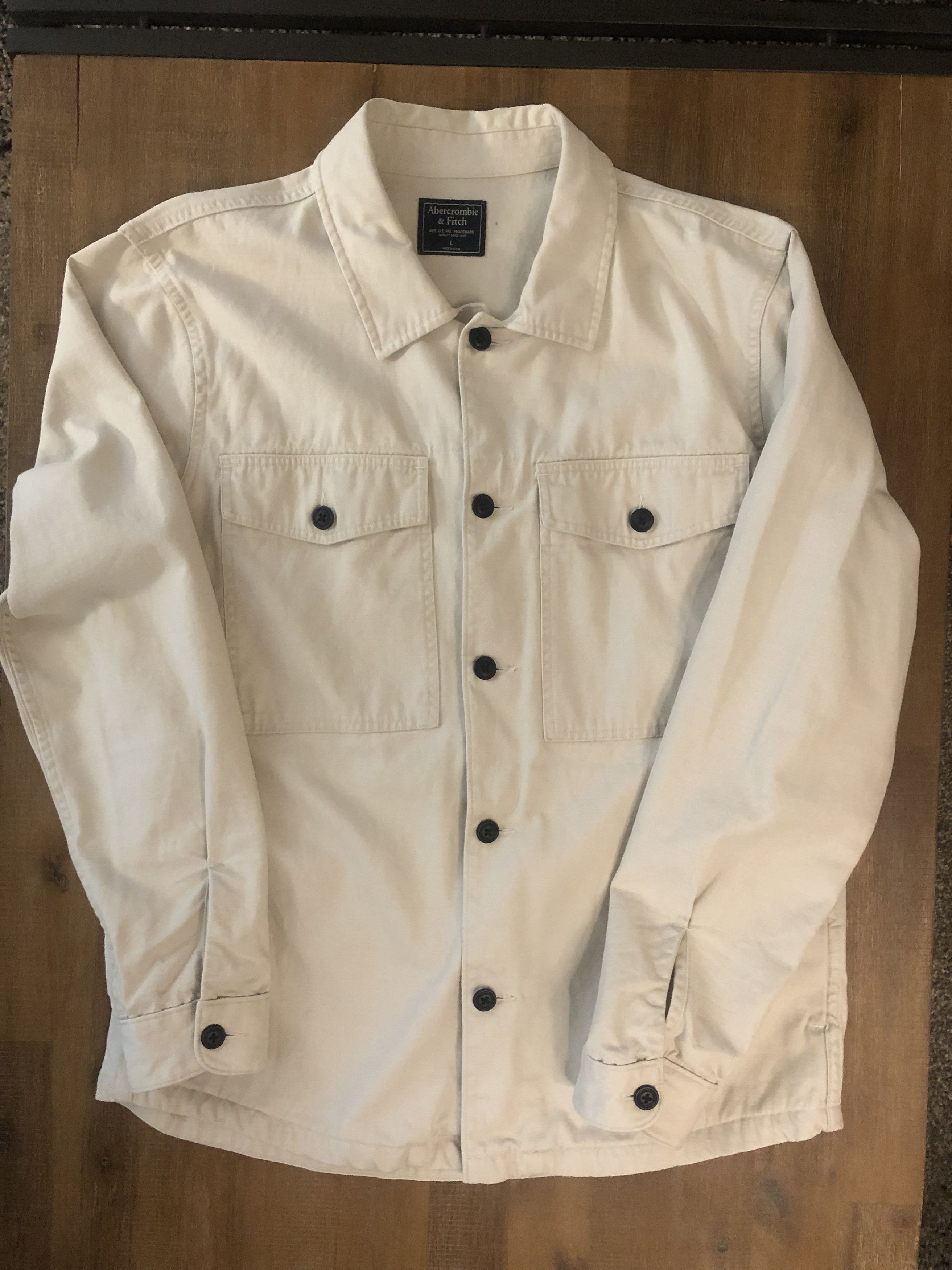Abercrombie & Fitch Canvas Button Up Shirt Jacket Size US L / EU 52-54 / 3 - 3 Thumbnail