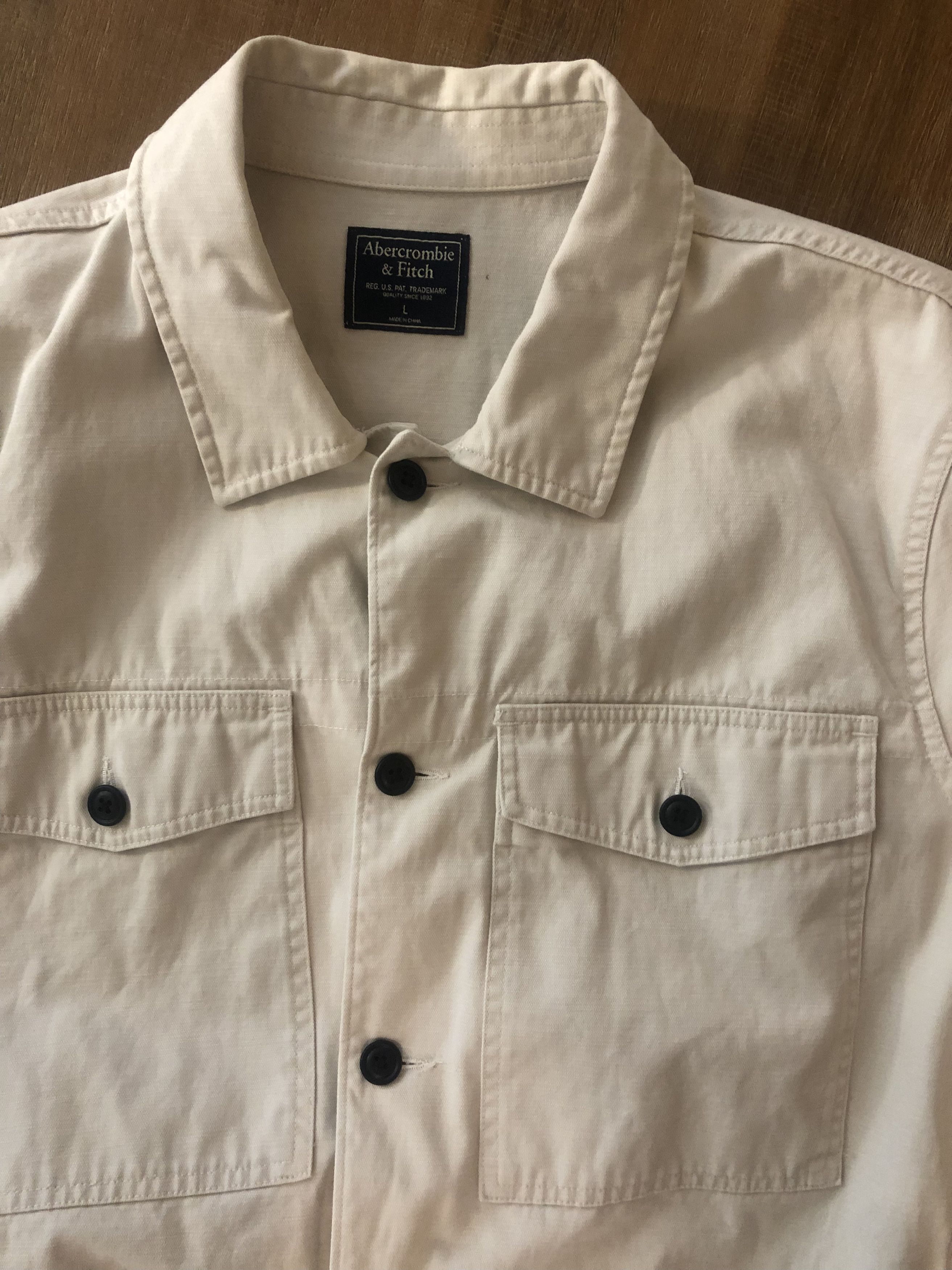 Abercrombie & Fitch Canvas Button Up Shirt Jacket Size US L / EU 52-54 / 3 - 2 Thumbnail