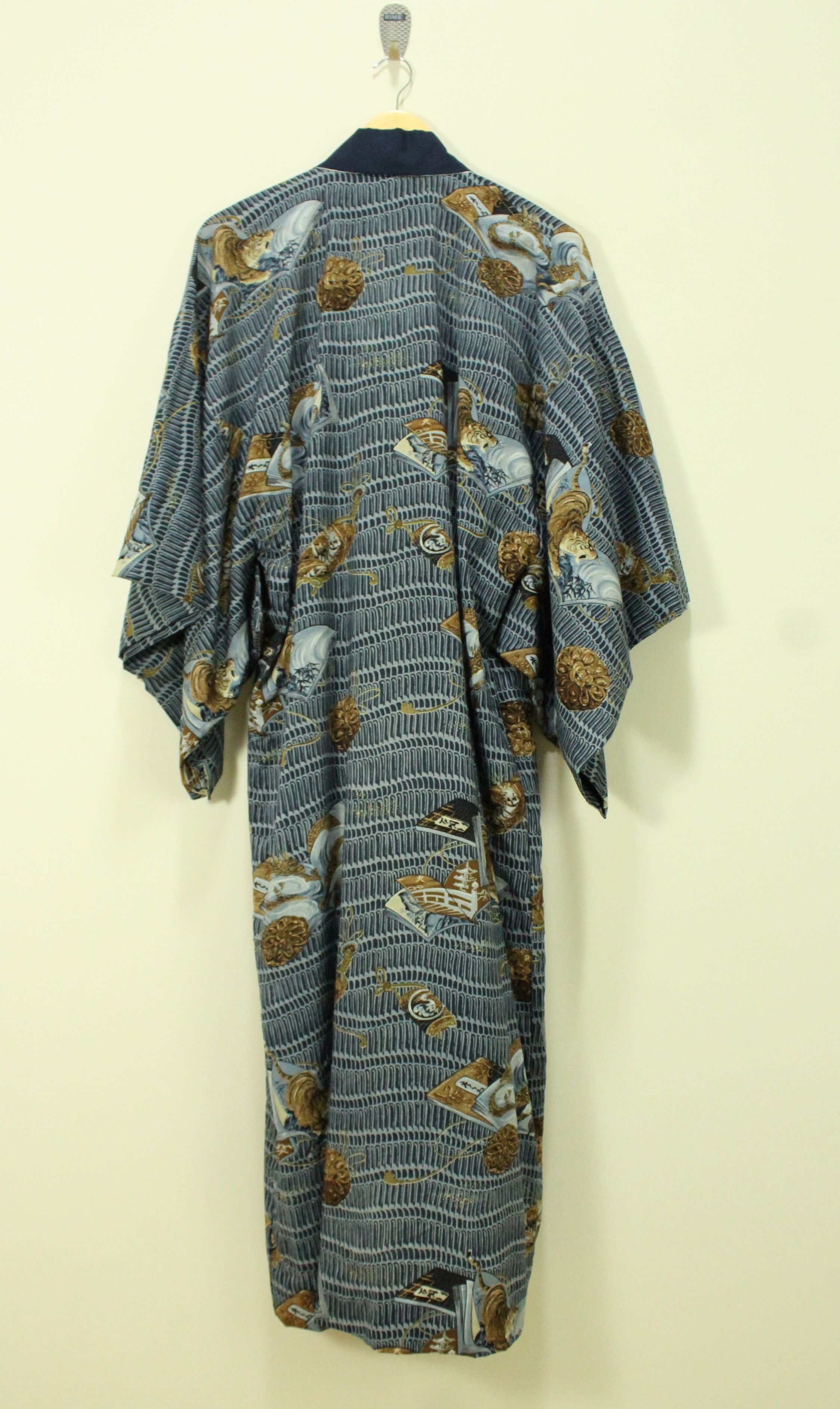 Japanese Brand Vintage KIMONO Japan Long Cardigan Jacket Samurai Tiger Size US L / EU 52-54 / 3 - 6 Thumbnail